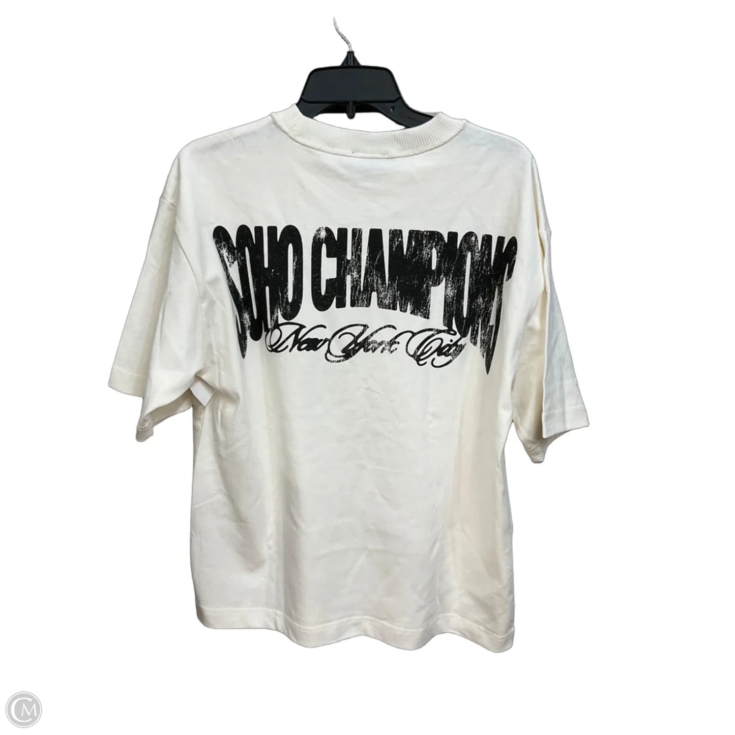 Top Short Sleeve Basic By H&m In Cream, Size: S