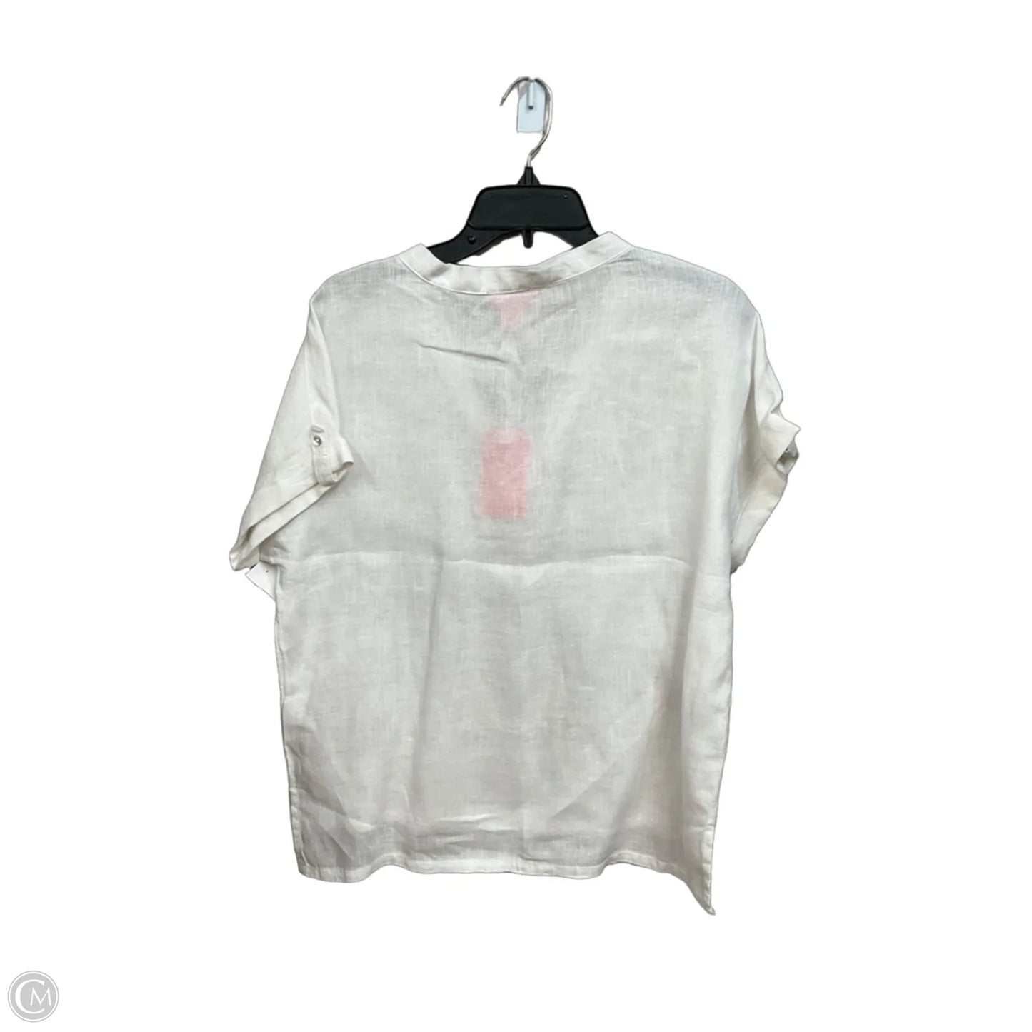 Top Short Sleeve By Isaac Mizrahi In White, Size: S