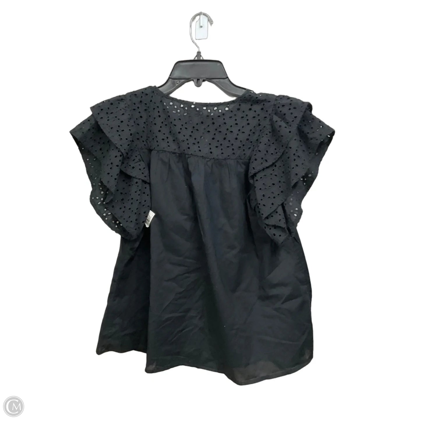Top Short Sleeve By A New Day In Black, Size: M