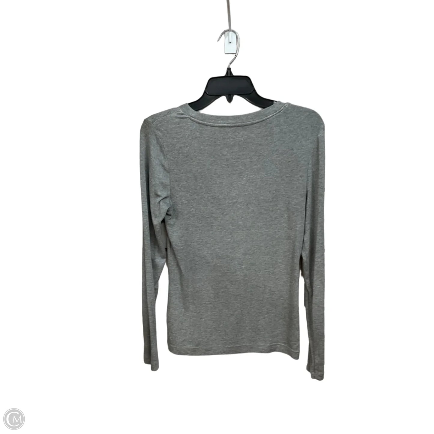 Top Long Sleeve Basic By Loft In Grey, Size: M