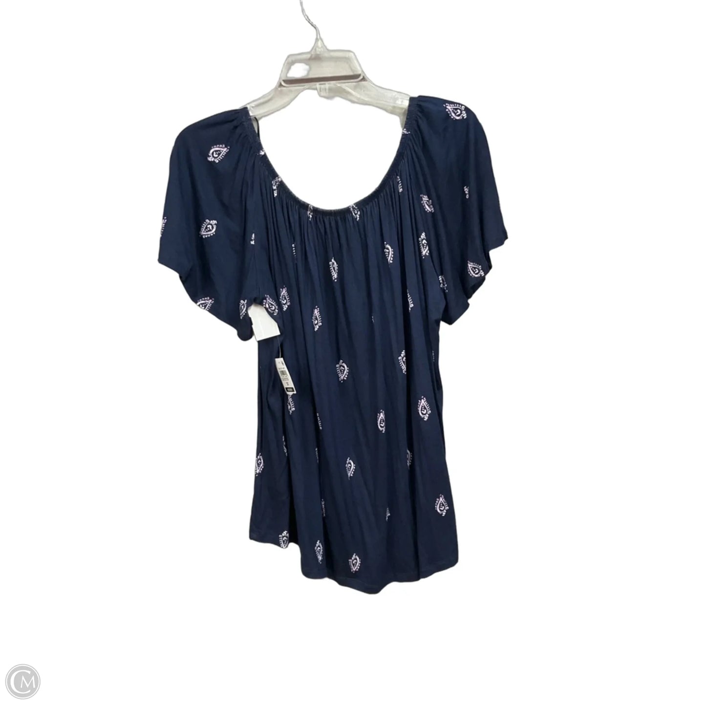 Top Short Sleeve By Style And Company In Navy, Size: 1x