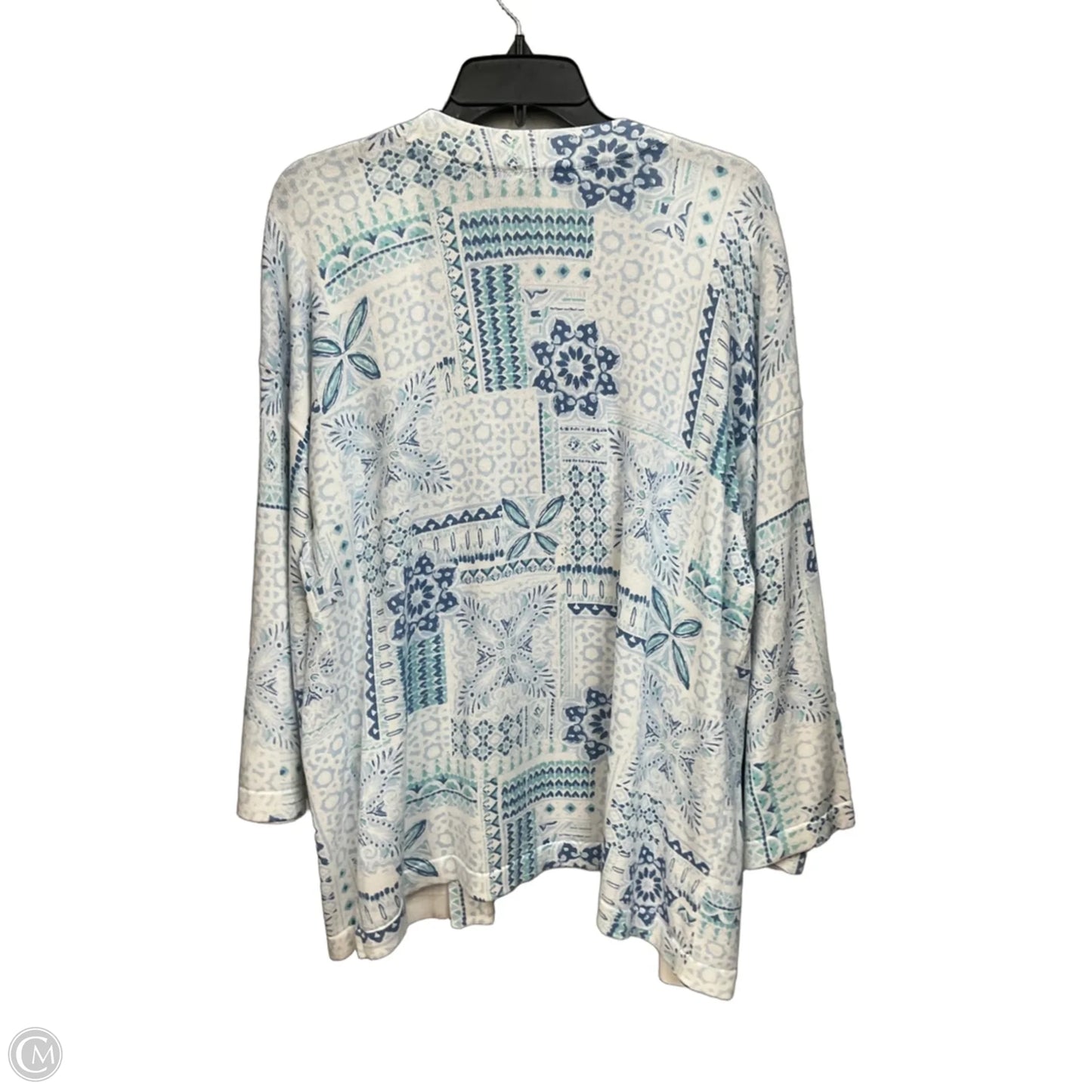 Cardigan By Christopher And Banks In Blue & White, Size: Xl