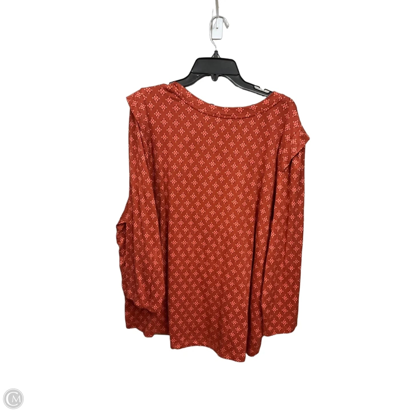 Top 3/4 Sleeve By Democracy In Orange, Size: 3x