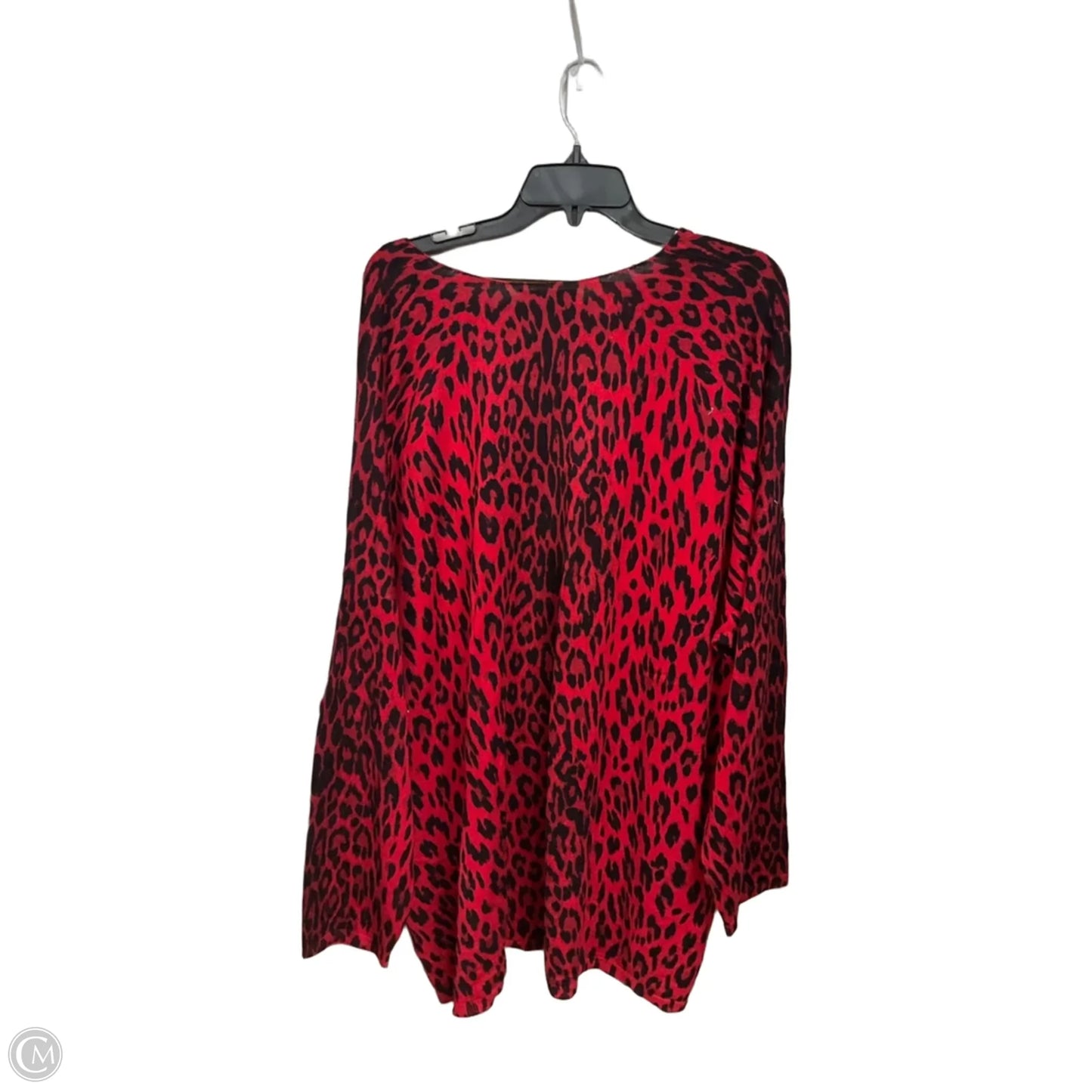 Top Long Sleeve By Inc In Red, Size: 4x