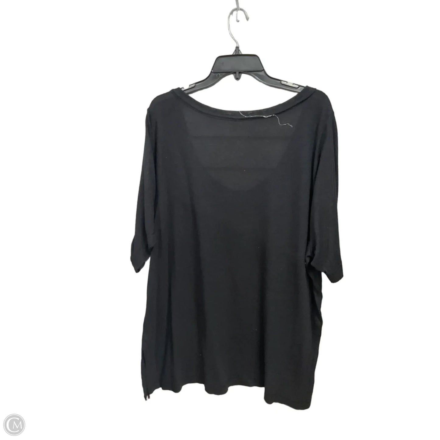Top Short Sleeve By Festi In Black, Size: 4x