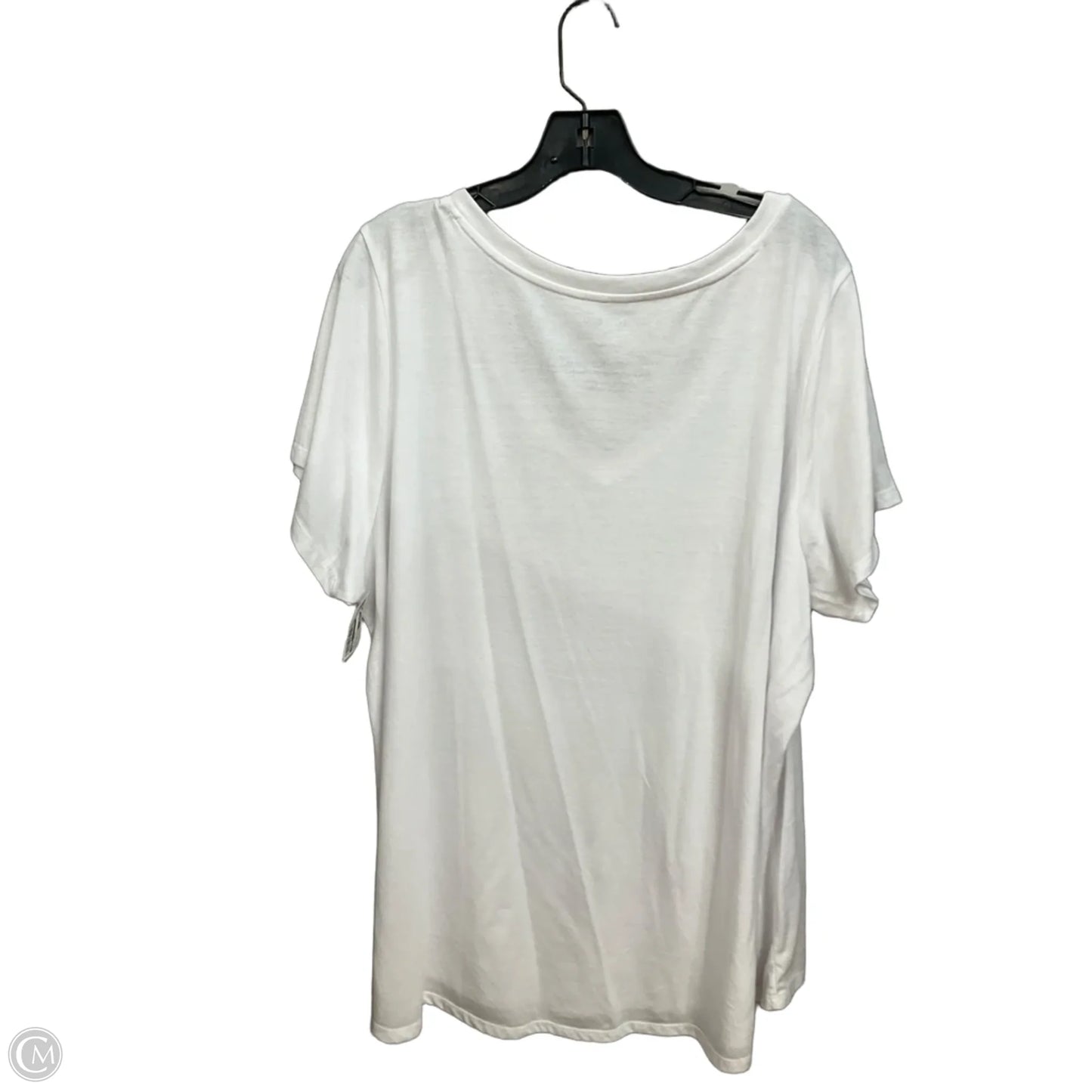 Top Short Sleeve Basic By Torrid In White, Size: 4x
