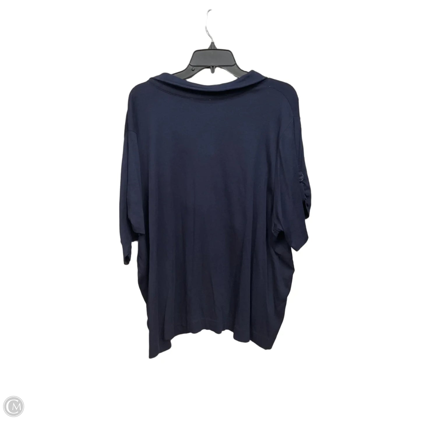 Top Short Sleeve By Calvin Klein In Navy, Size: 3x