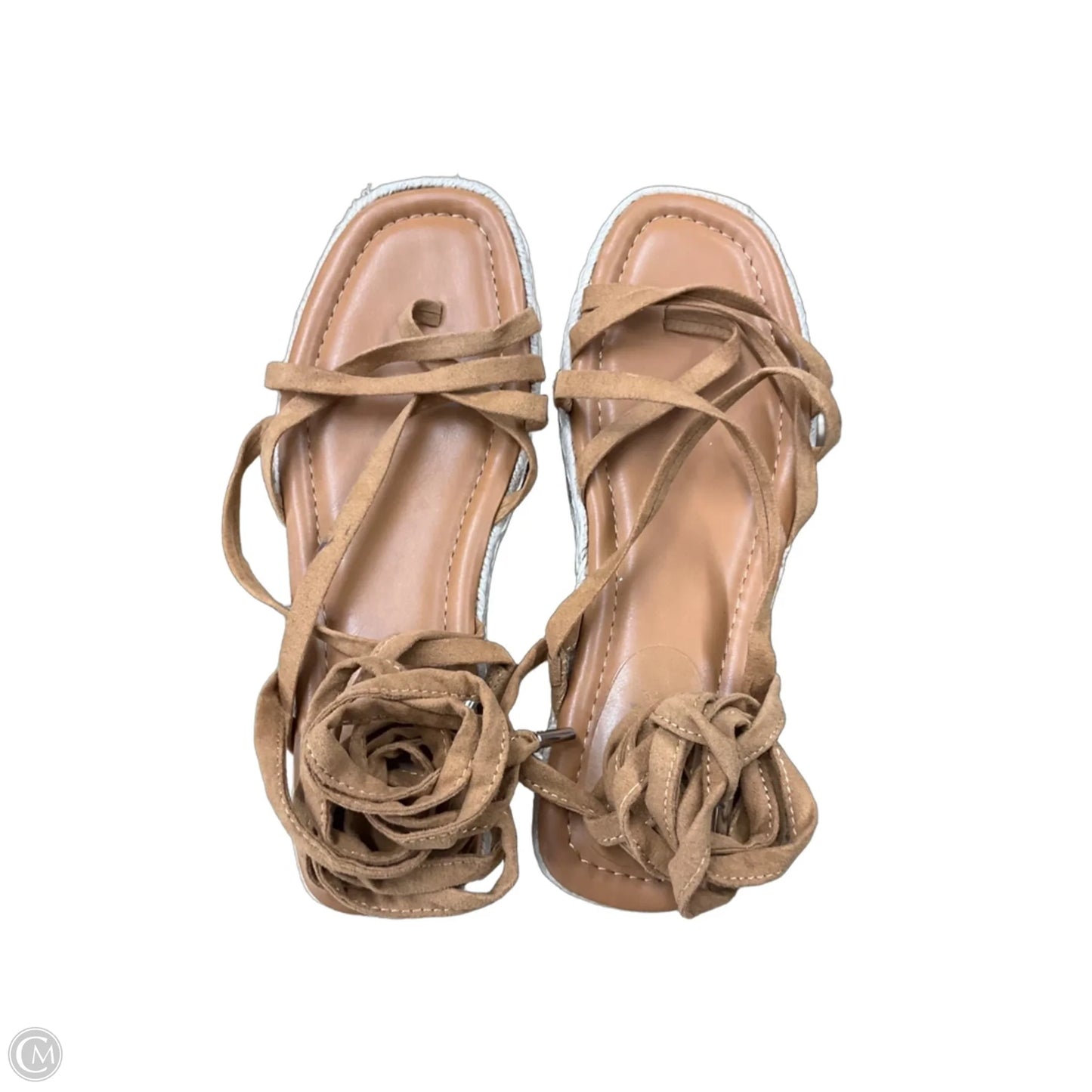 Shoes Heels Platform By Universal Thread In Tan, Size: 7