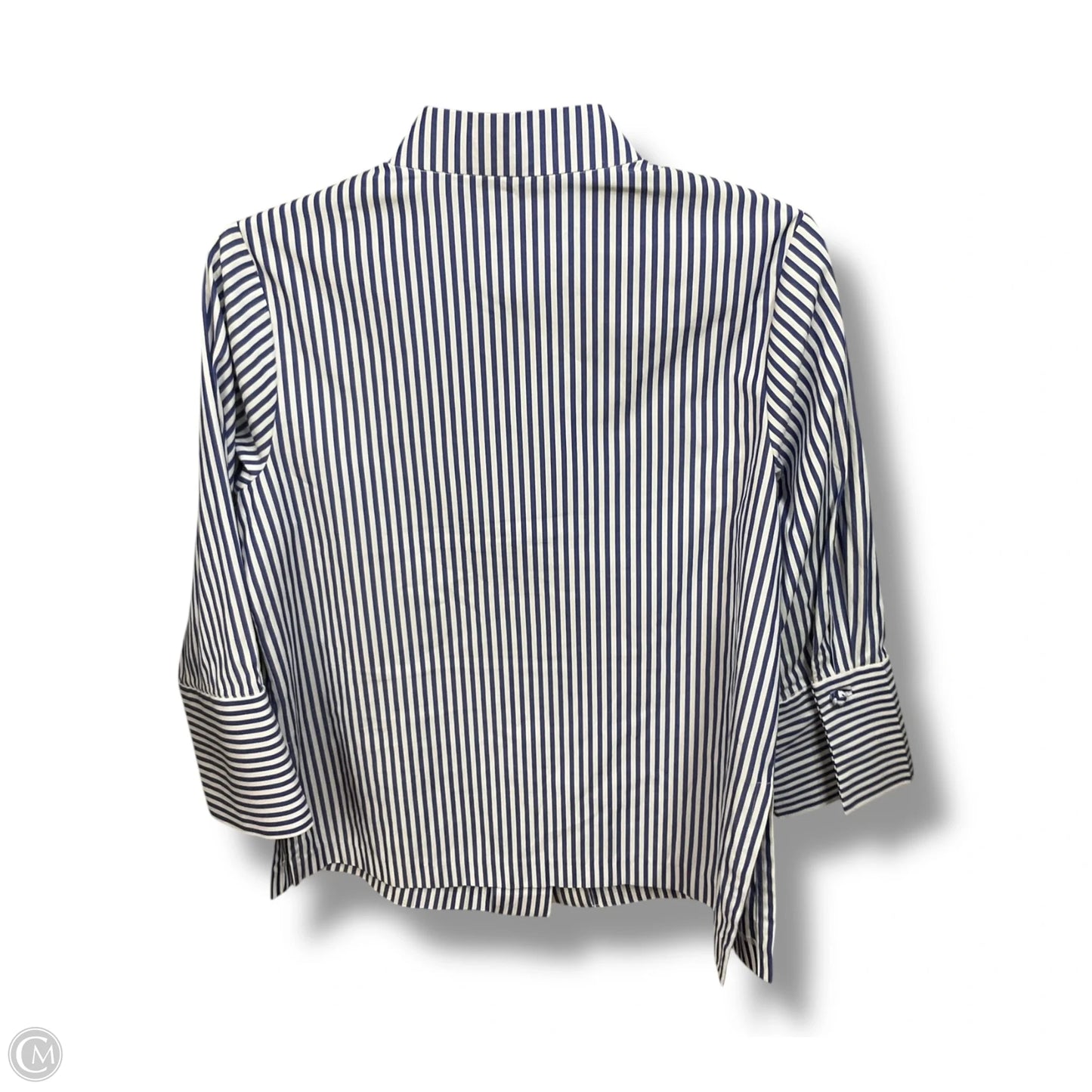 Blouse Long Sleeve By Gretchen Scott In Striped Pattern, Size: S
