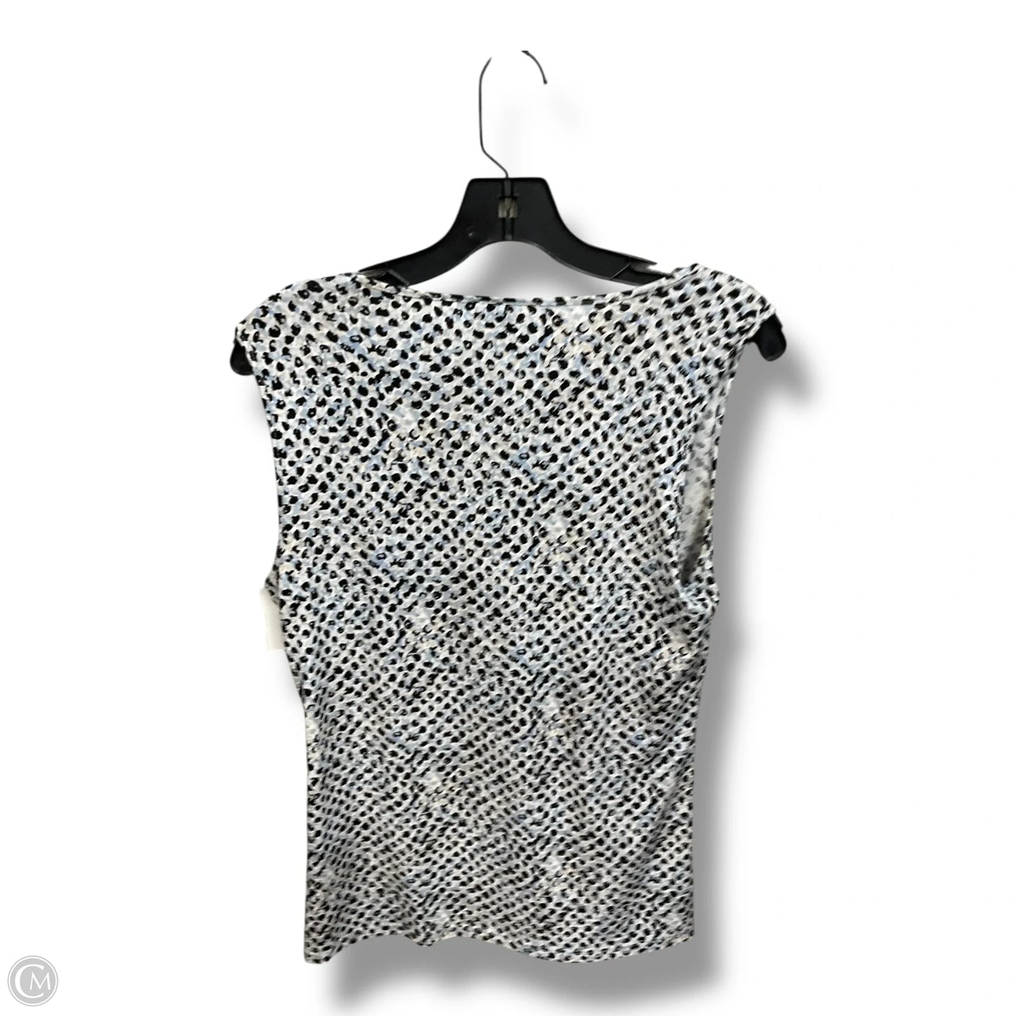 Top Sleeveless By Ann Taylor In Black & Blue, Size: M