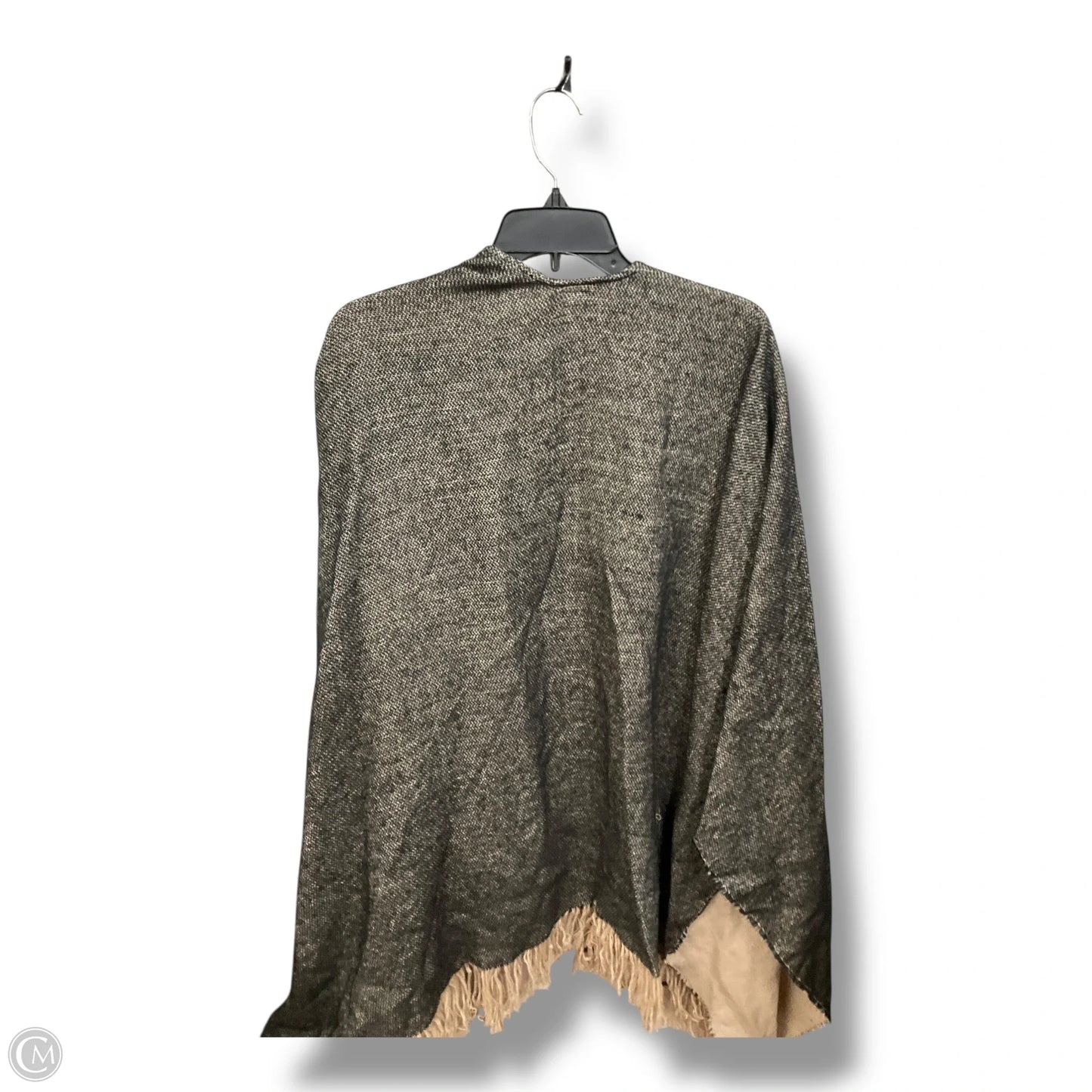 Shawl By Clothes Mentor In Black & Tan, Size: Osfm