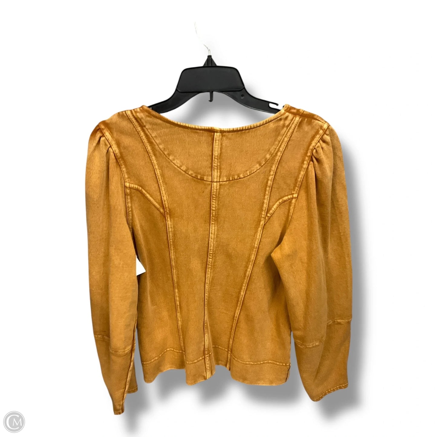 Top Long Sleeve By Anthropologie In Tan, Size: M