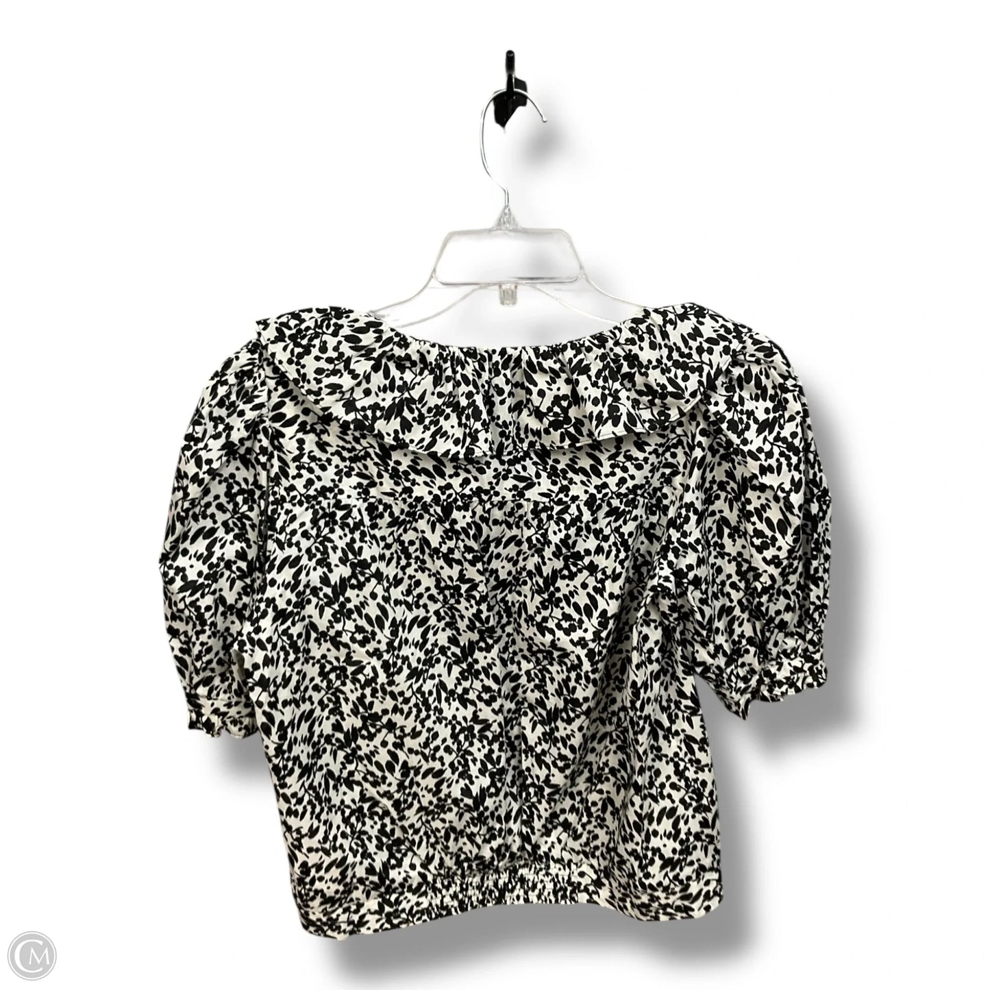 Top Short Sleeve By Madewell In Black & White, Size: S