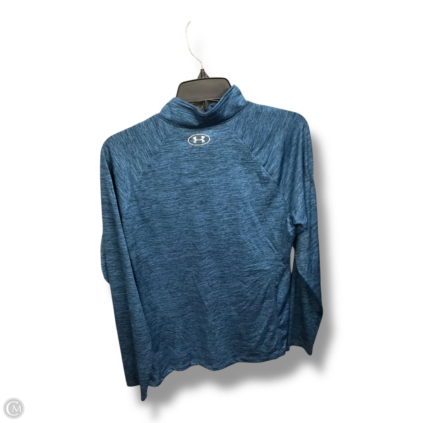 Athletic Top Long Sleeve Collar By Under Armour In Blue, Size: Xl