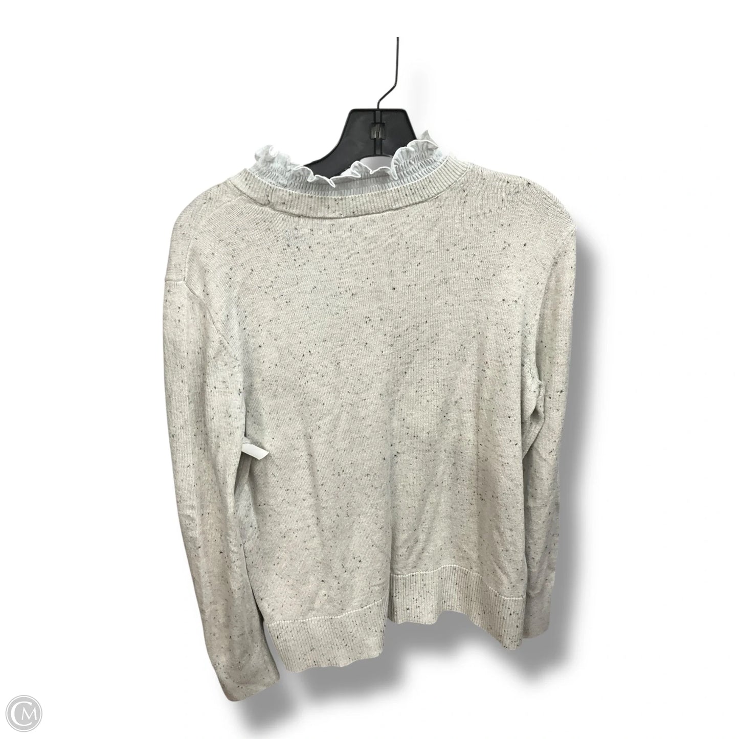 Top Long Sleeve By Loft In Grey, Size: L