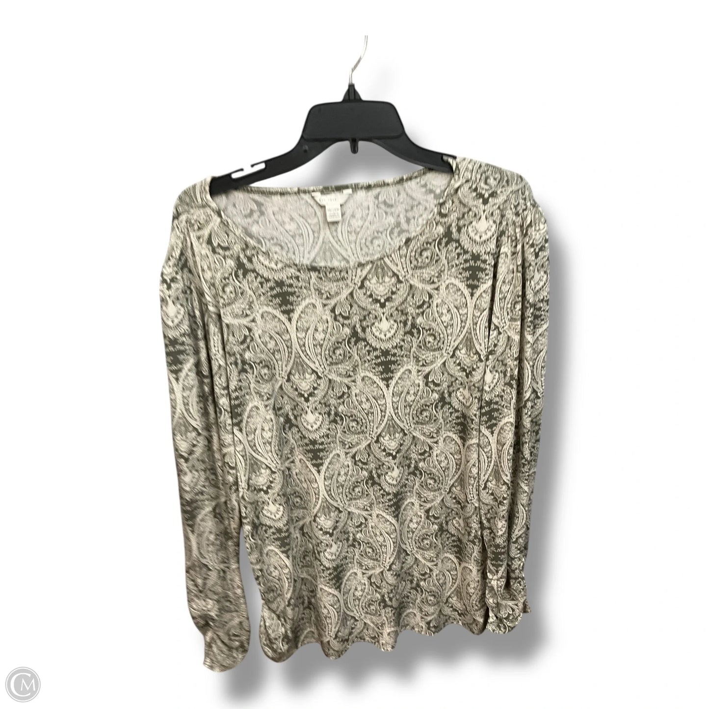 Top Long Sleeve By Cato In Green, Size: 2x