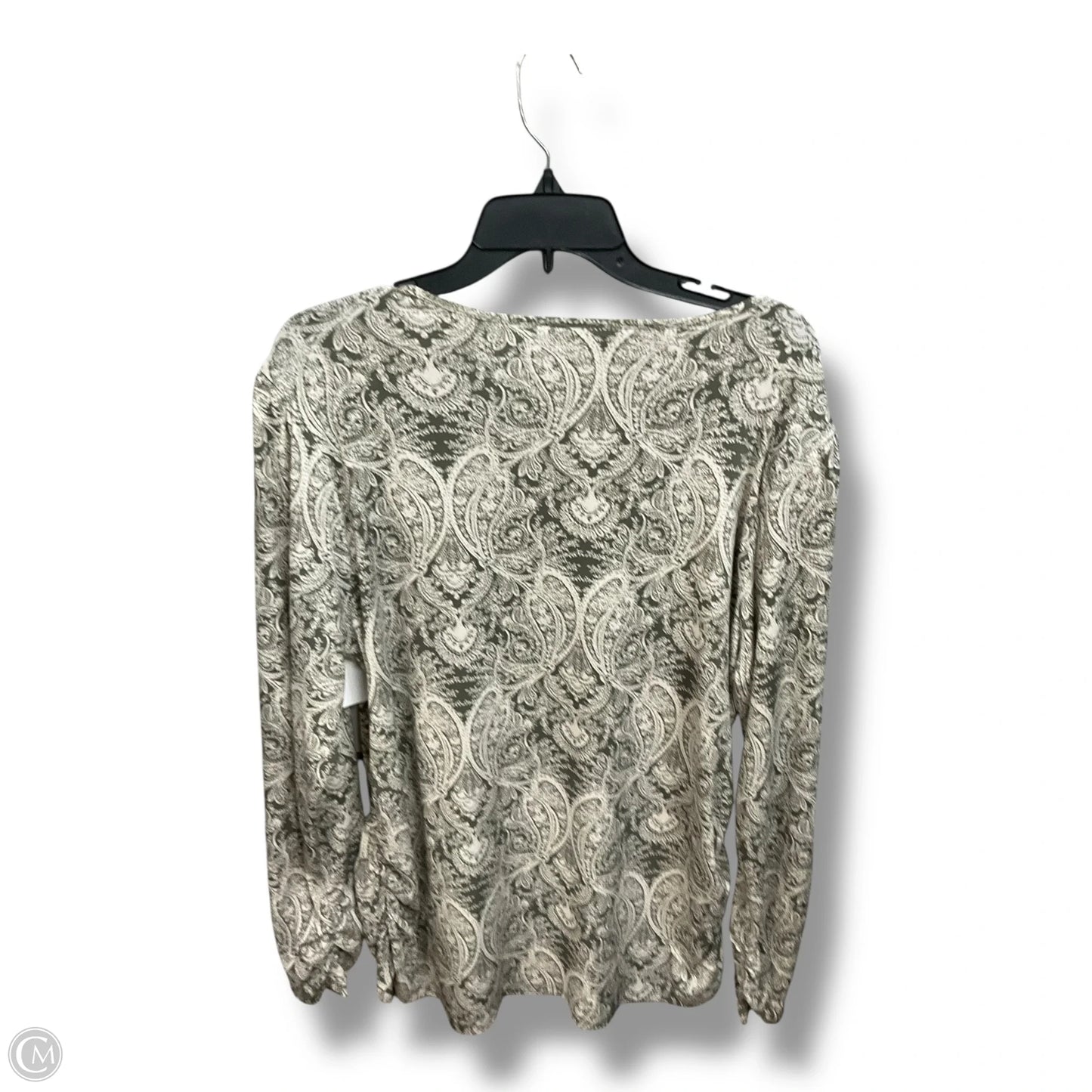 Top Long Sleeve By Cato In Green, Size: 2x
