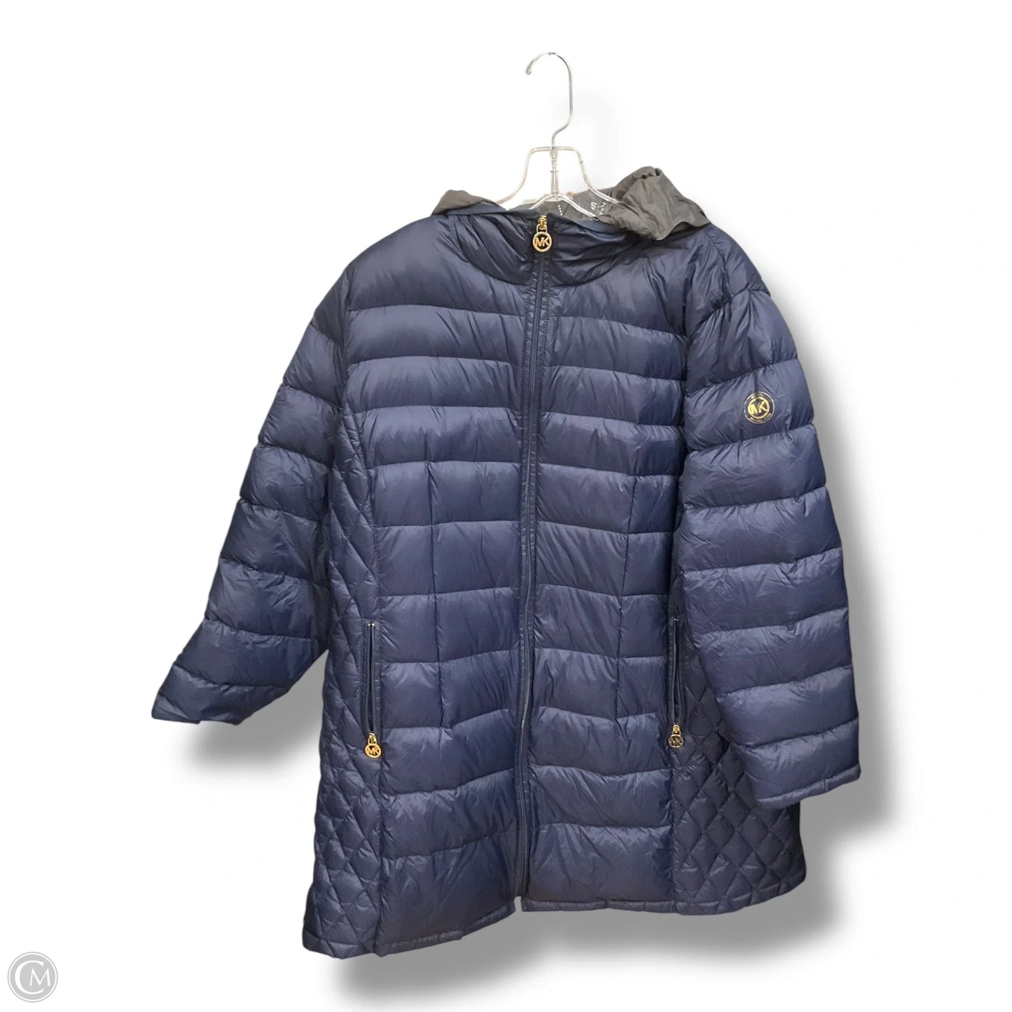 Coat Puffer & Quilted By Michael By Michael Kors In Blue, Size: 2x