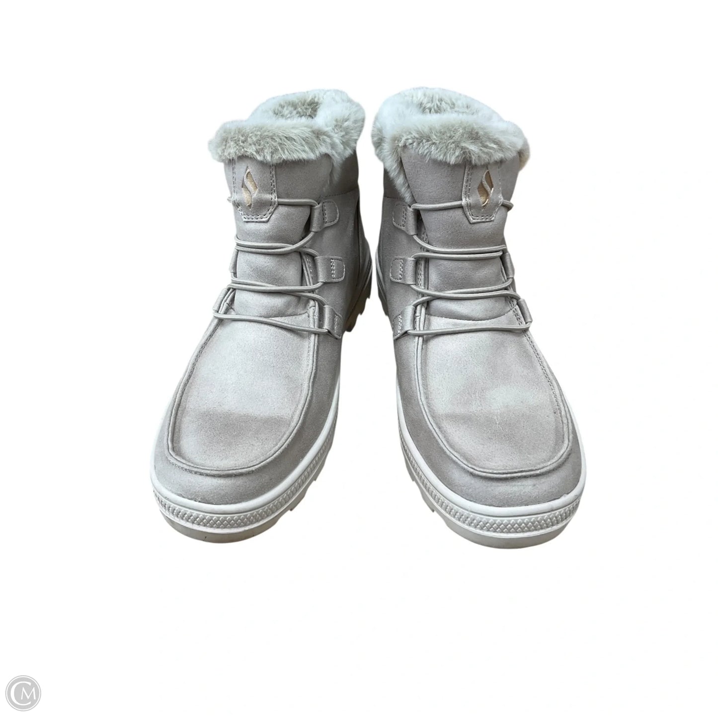 Boots Ankle Flats By Skechers In Grey, Size: 9