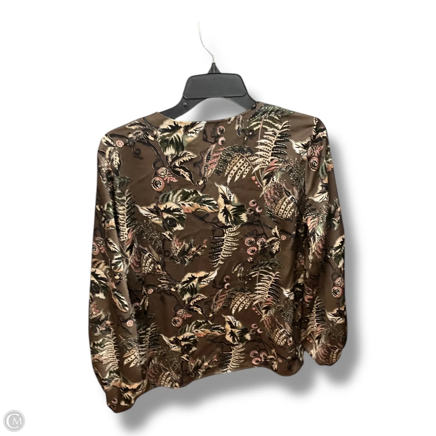 Blouse Long Sleeve By Banana Republic In Green, Size: Xs