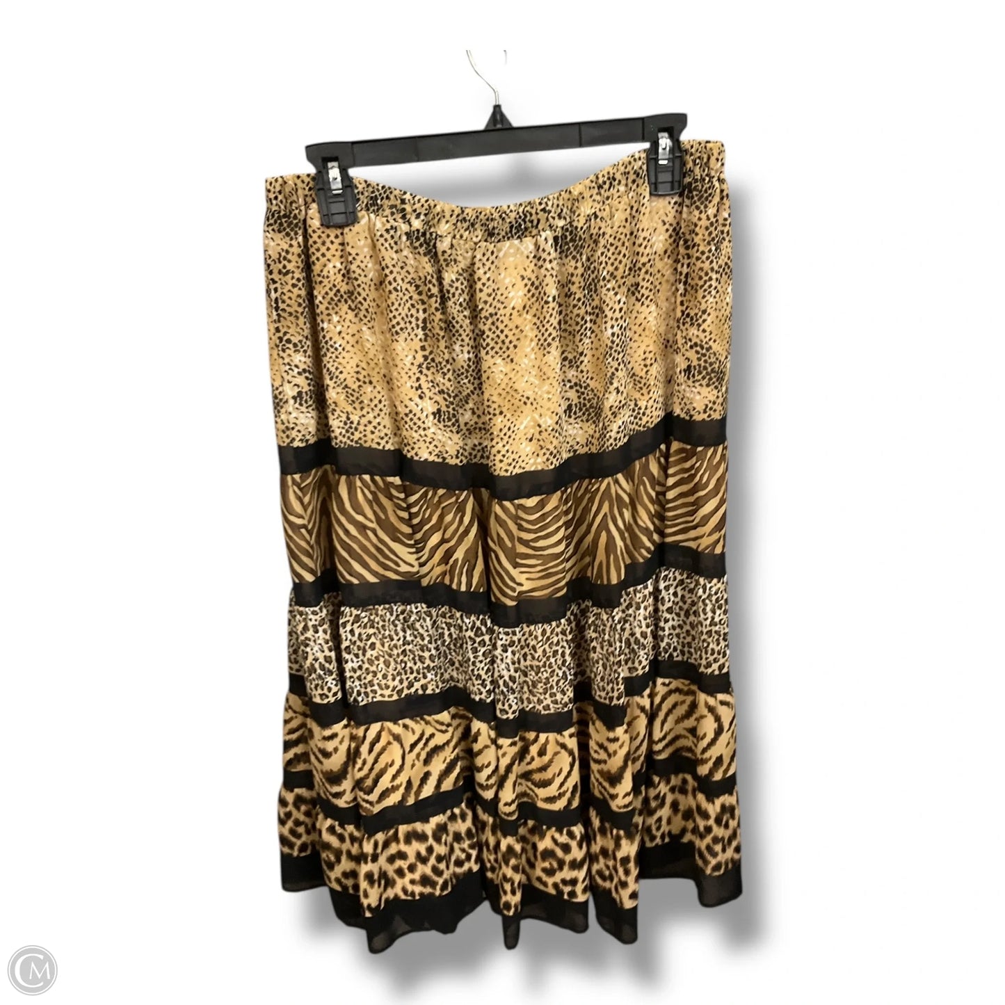 Skirt Maxi By Alfred Dunner In Animal Print, Size: L