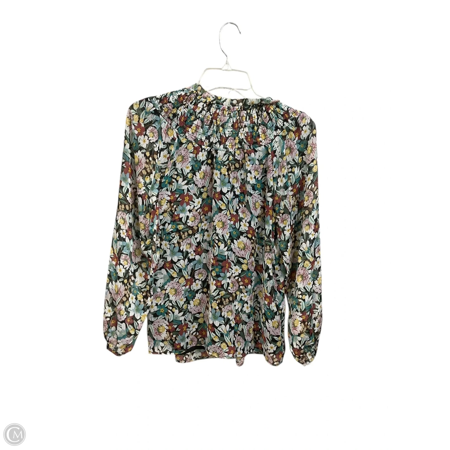 Top Long Sleeve By Loft In Floral Print, Size: Xs