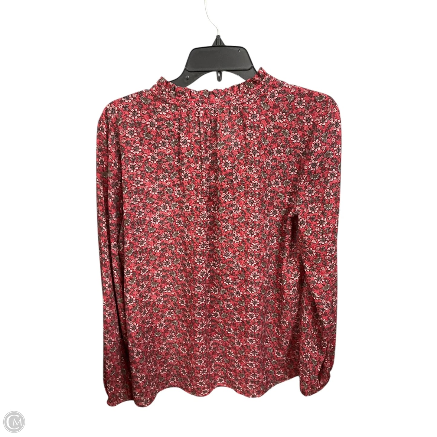 Top Long Sleeve By Loft In Red, Size: M