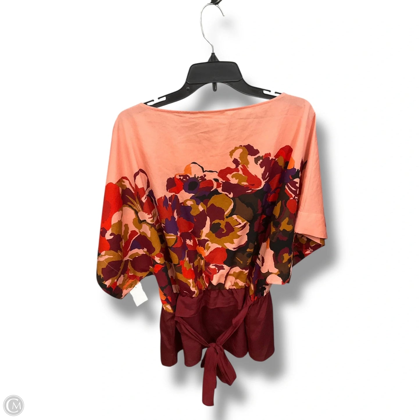 Top Short Sleeve By New York And Co In Floral Print, Size: Xl