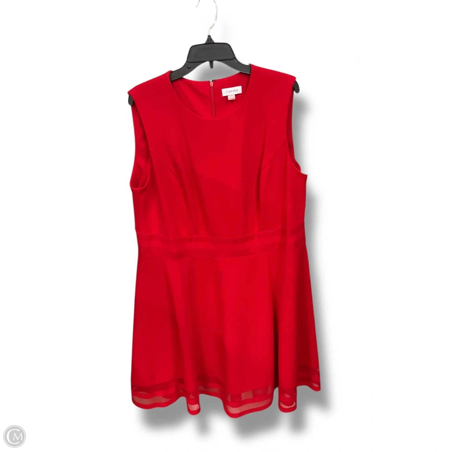 Dress Casual Midi By Calvin Klein In Red, Size: 2x