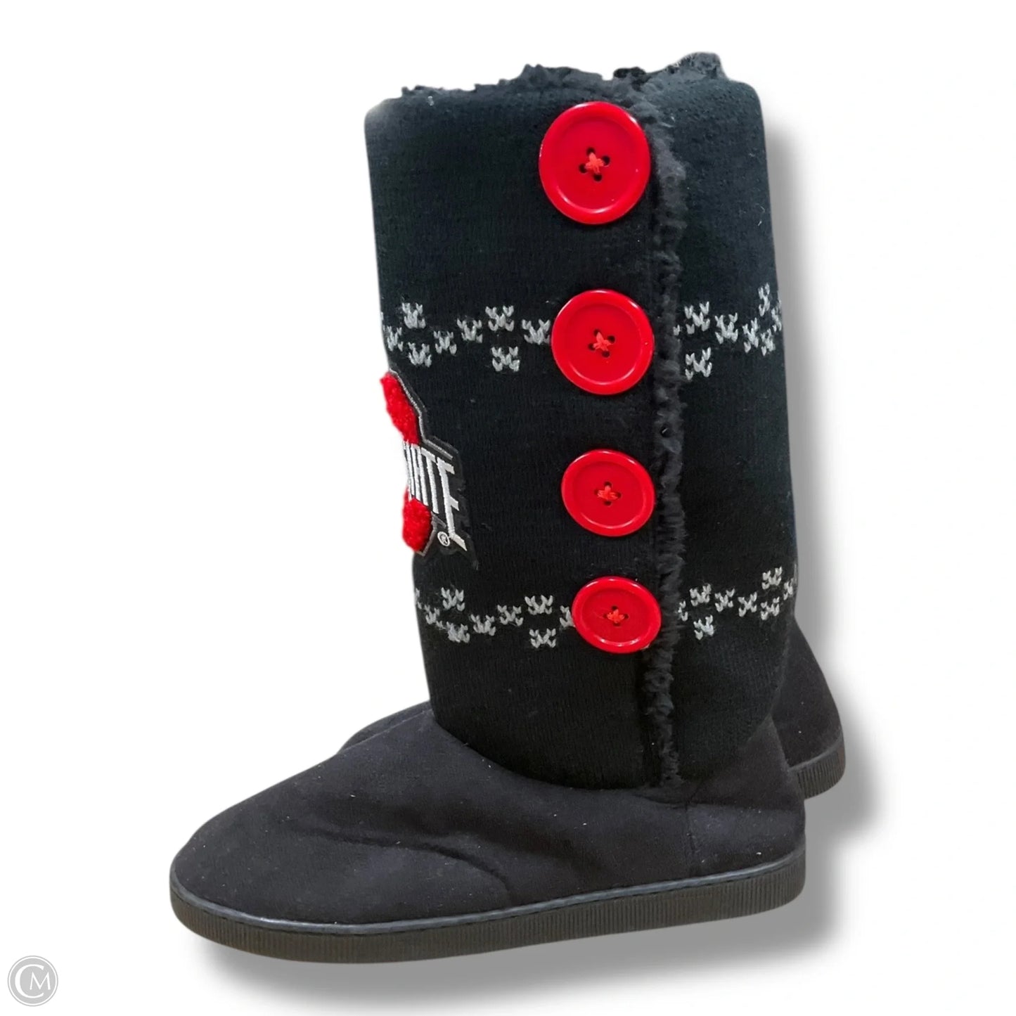 Boots Mid-calf Flats By Clothes Mentor In Black, Size: 7