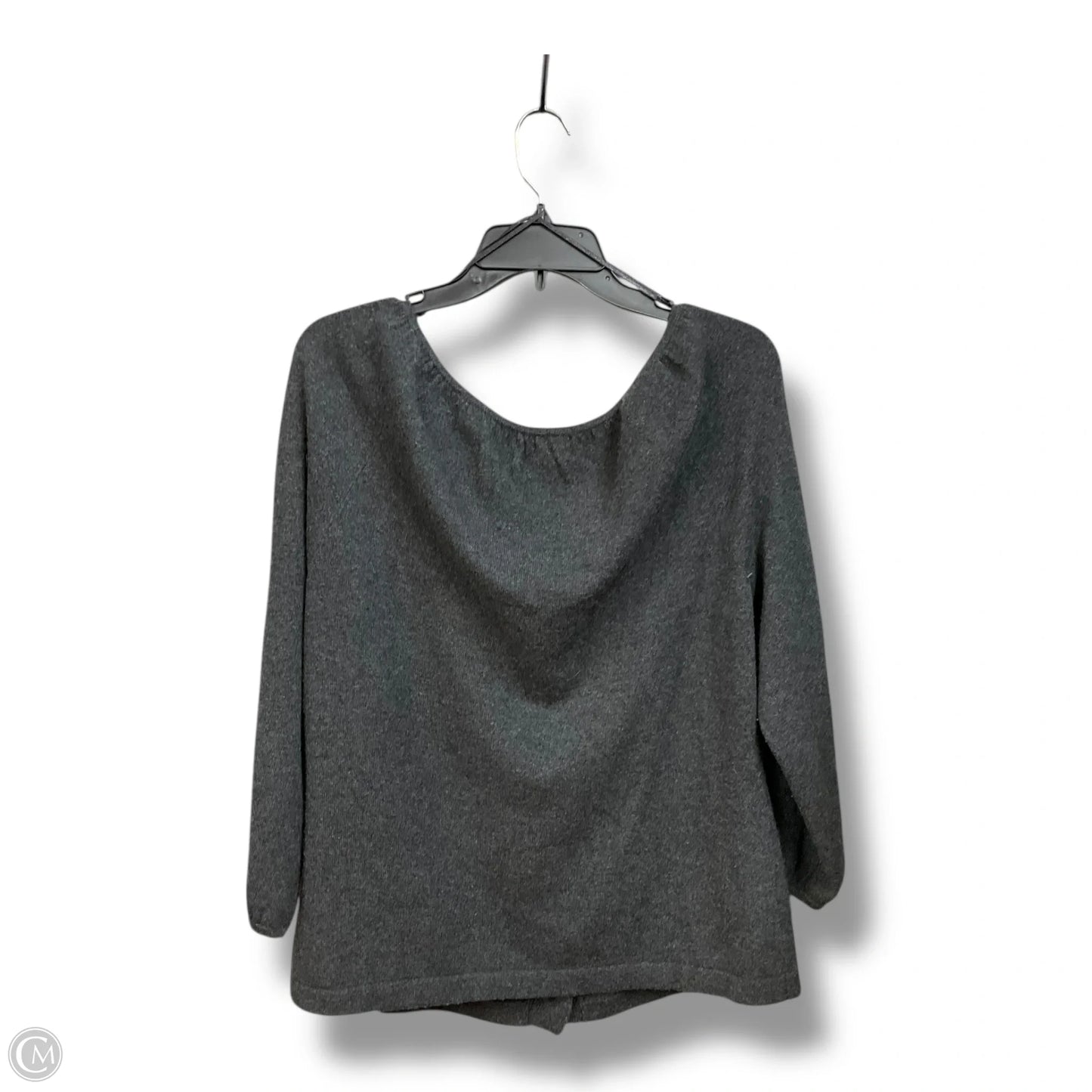 Cardigan By Anne Klein In Grey, Size: Xl