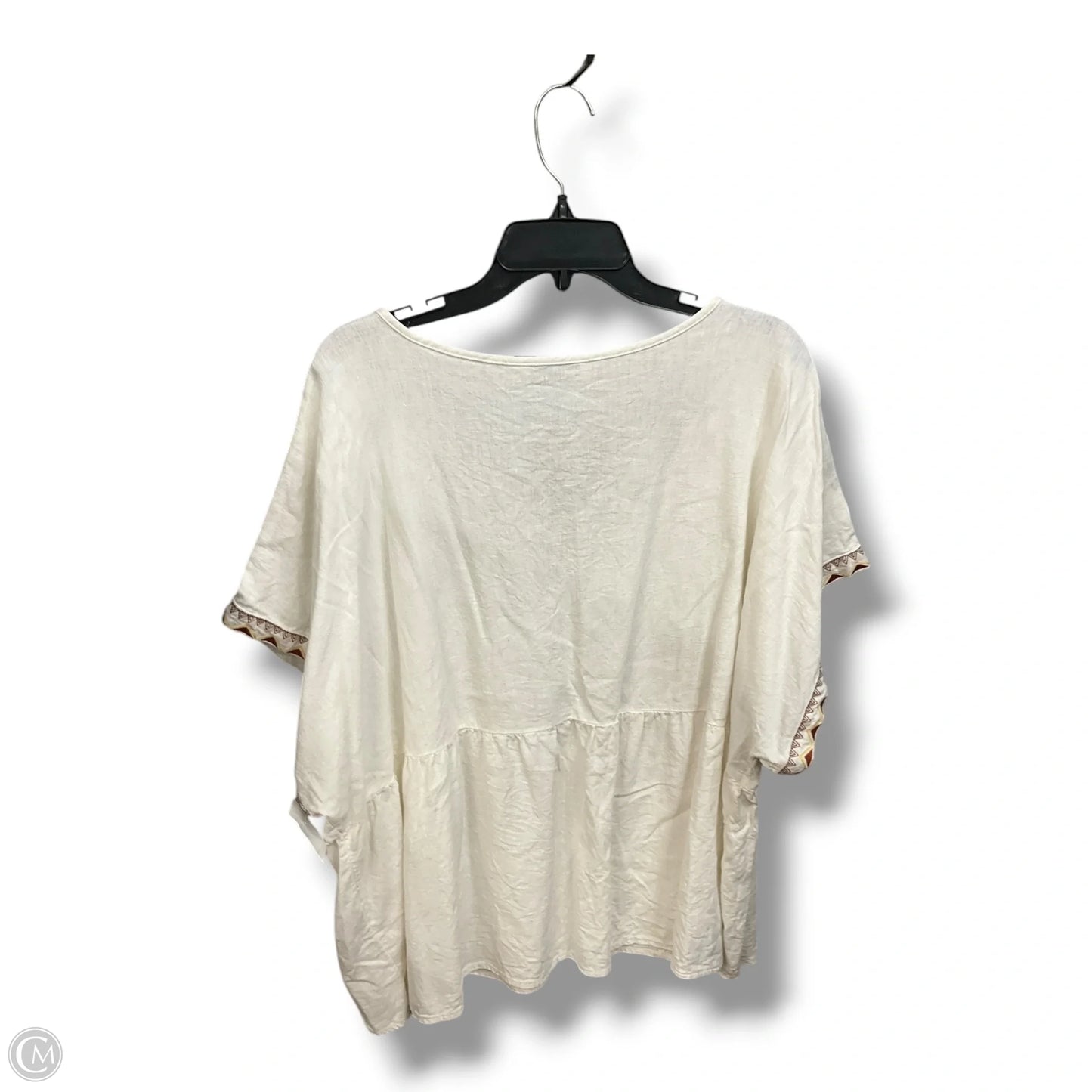 Top Short Sleeve By Sonoma In White, Size: 3x