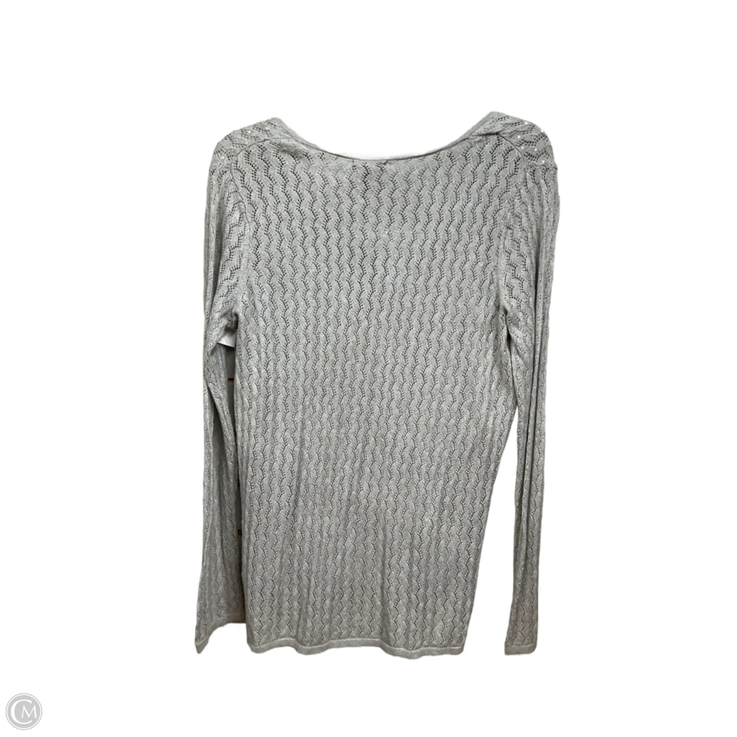 Top Long Sleeve By Dana Buchman In Grey, Size: L