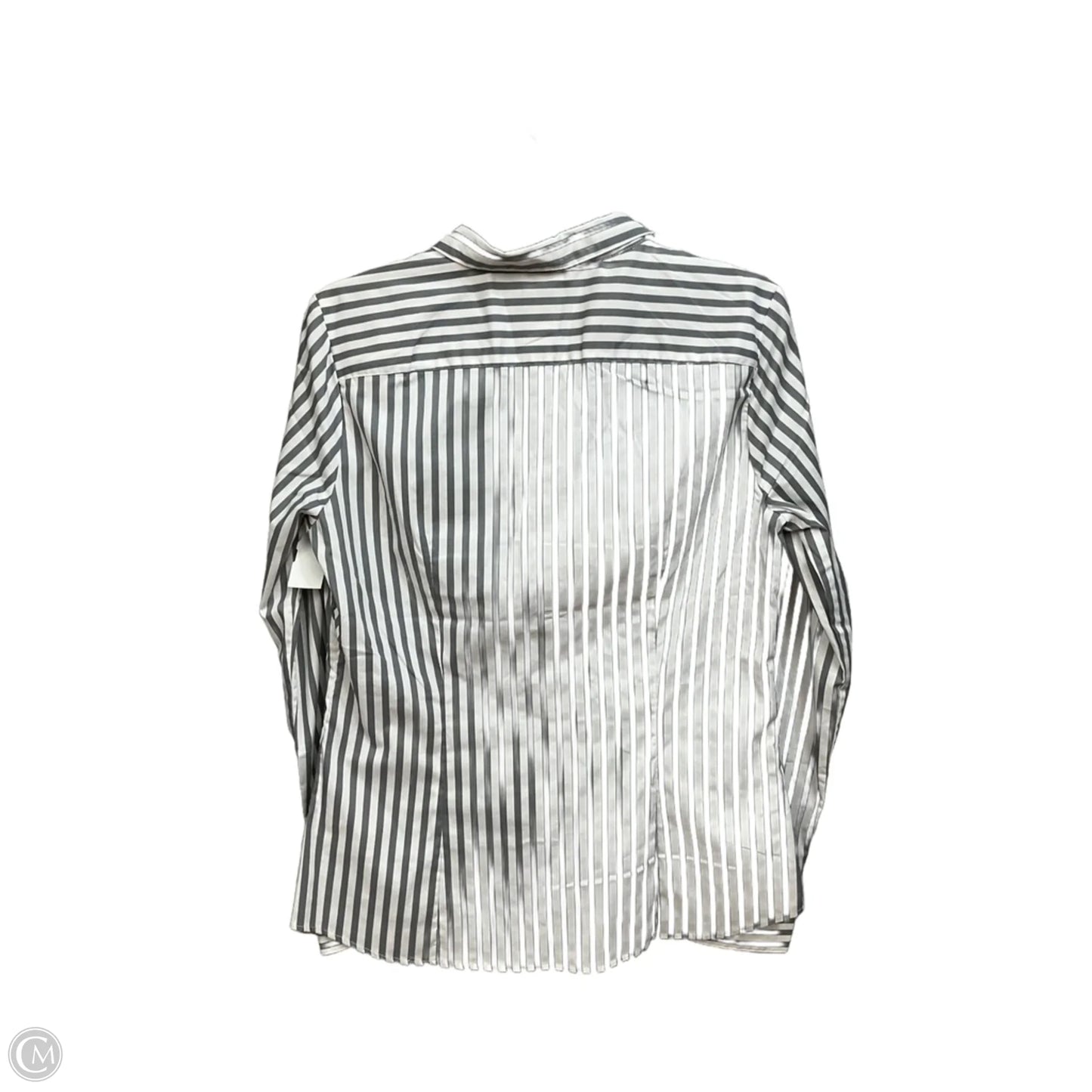 Blouse Long Sleeve By H&m In Striped Pattern, Size: L