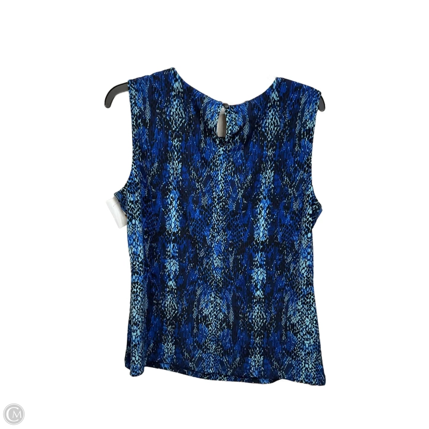 Top Sleeveless By Calvin Klein In Blue, Size: L