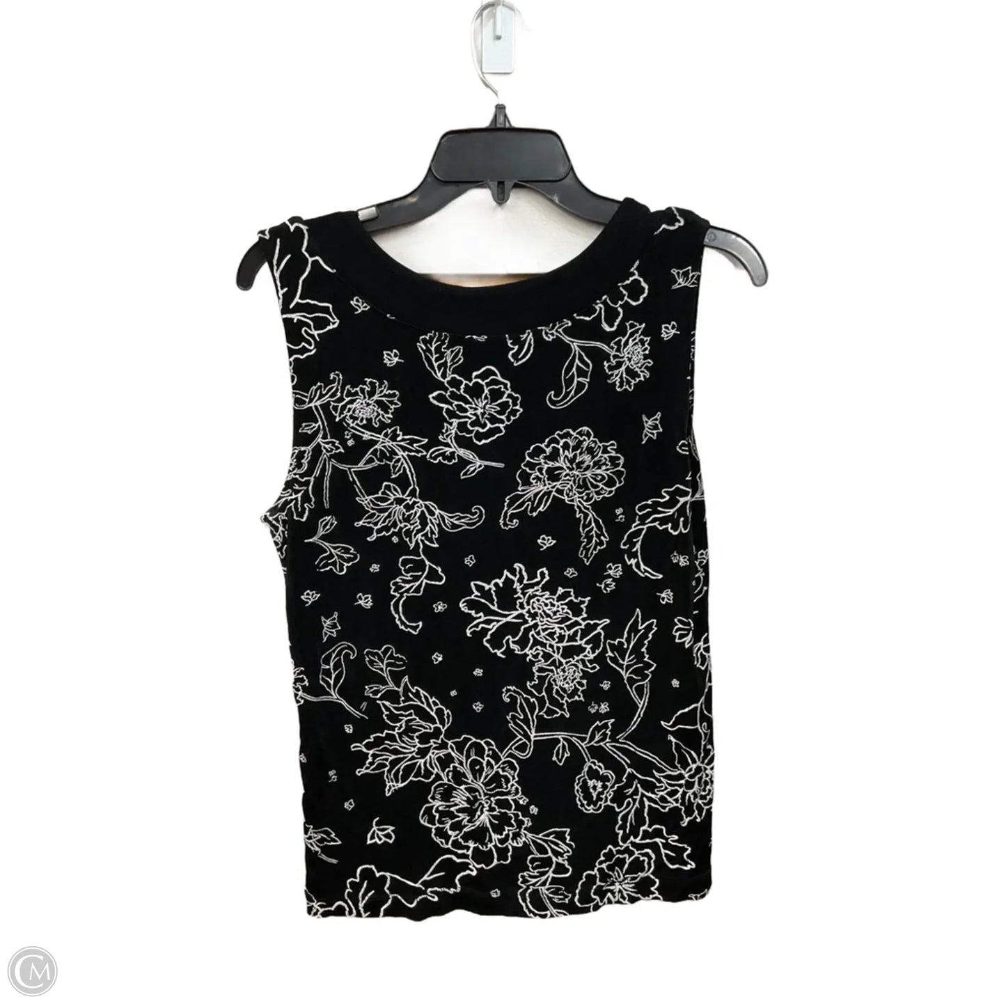 Top Sleeveless Basic By Chicos In Floral Print, Size: M