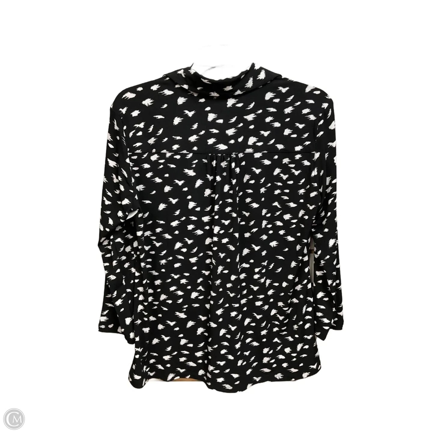 Top 3/4 Sleeve By Grace Elements In Black & White, Size: M