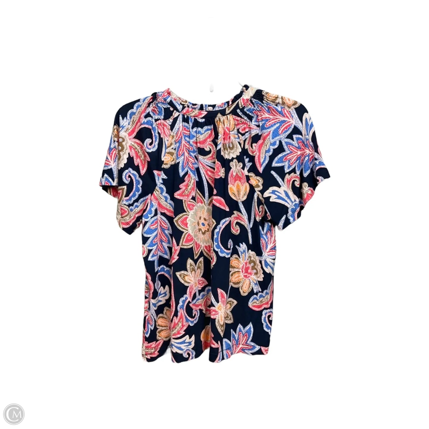 Top Short Sleeve By Croft And Barrow In Blue, Size: S