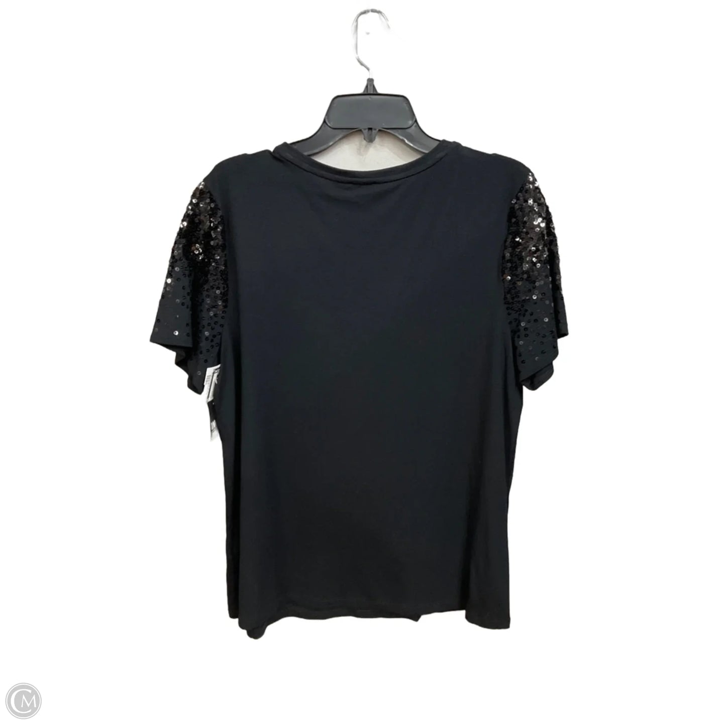 Top Short Sleeve By Inc In Black, Size: Xl