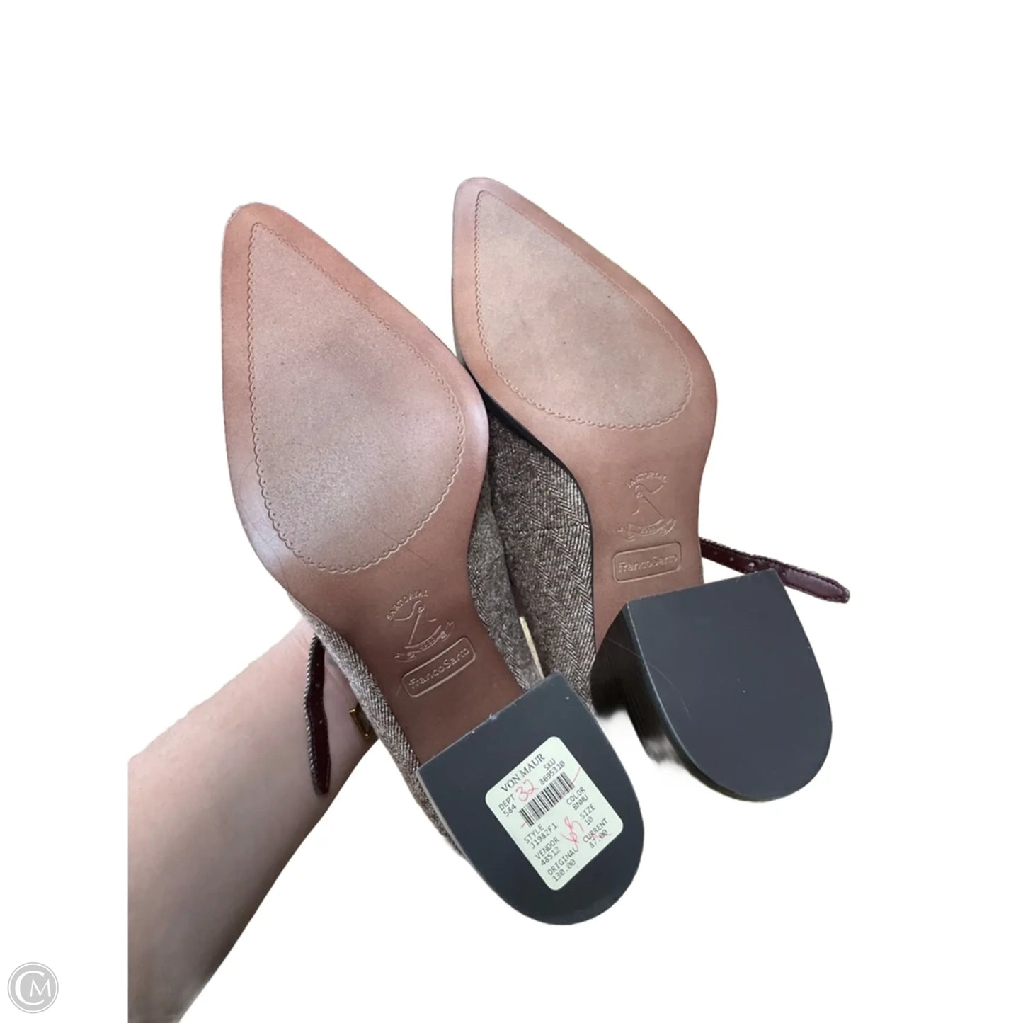 Shoes Heels Block By Franco Sarto In Tan, Size: 10