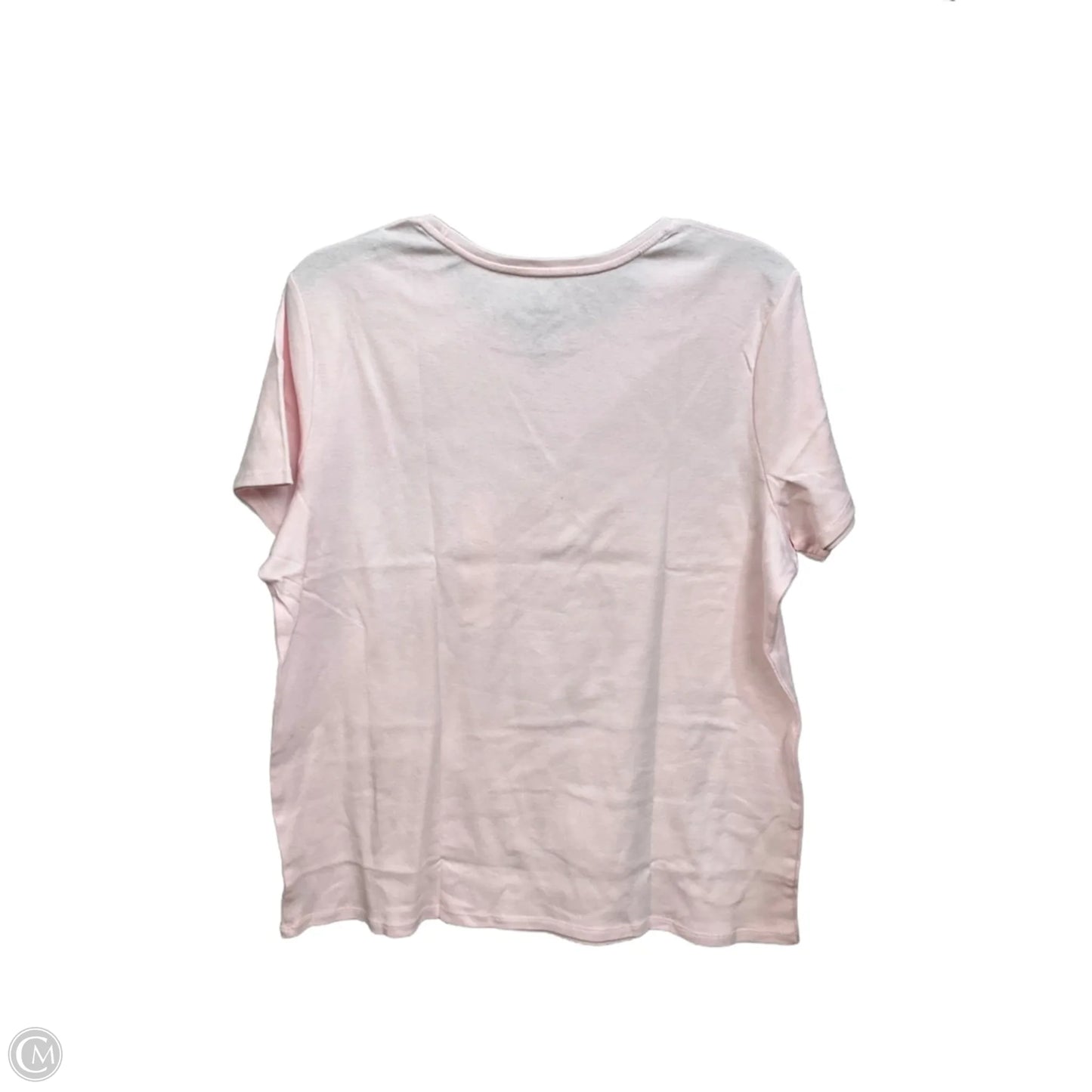 Top Short Sleeve Basic By Croft And Barrow In Pink, Size: Xl