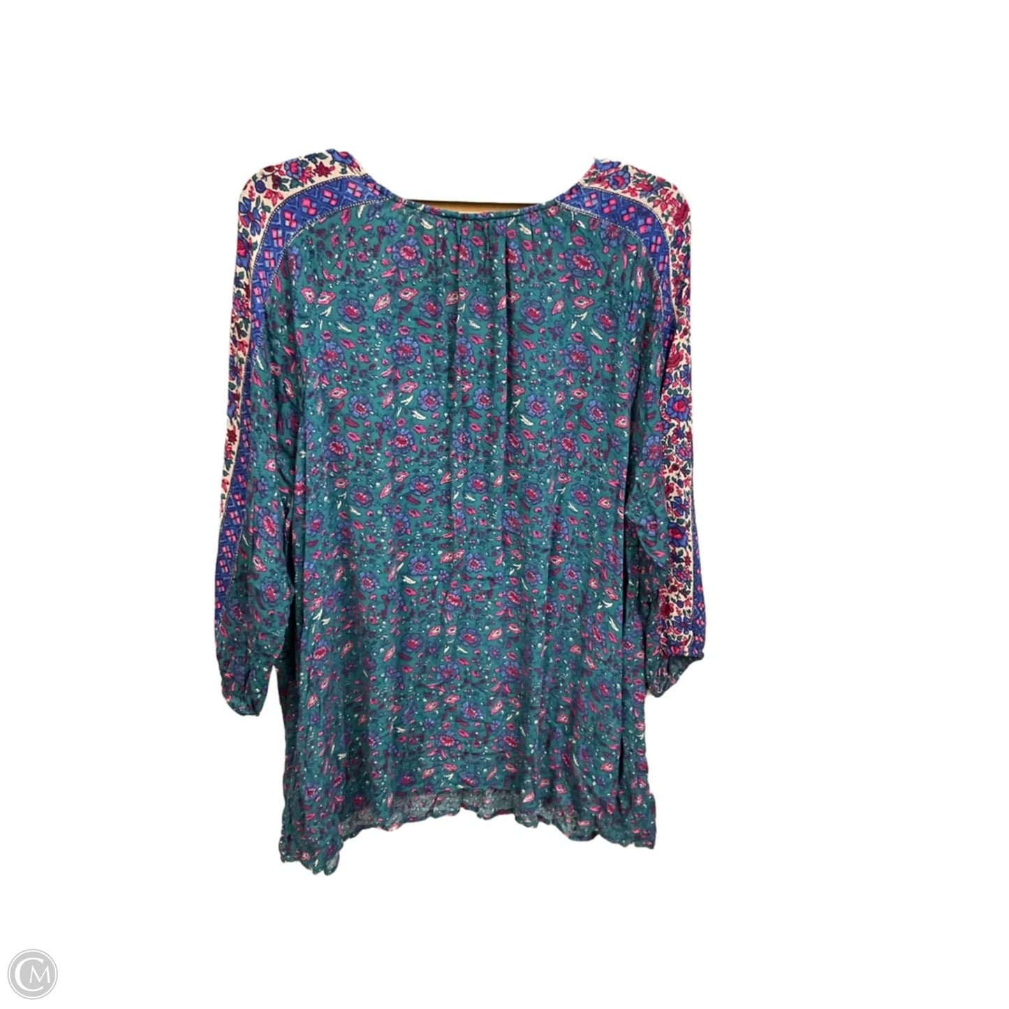 Top 3/4 Sleeve By Lucky Brand In Green, Size: 2x