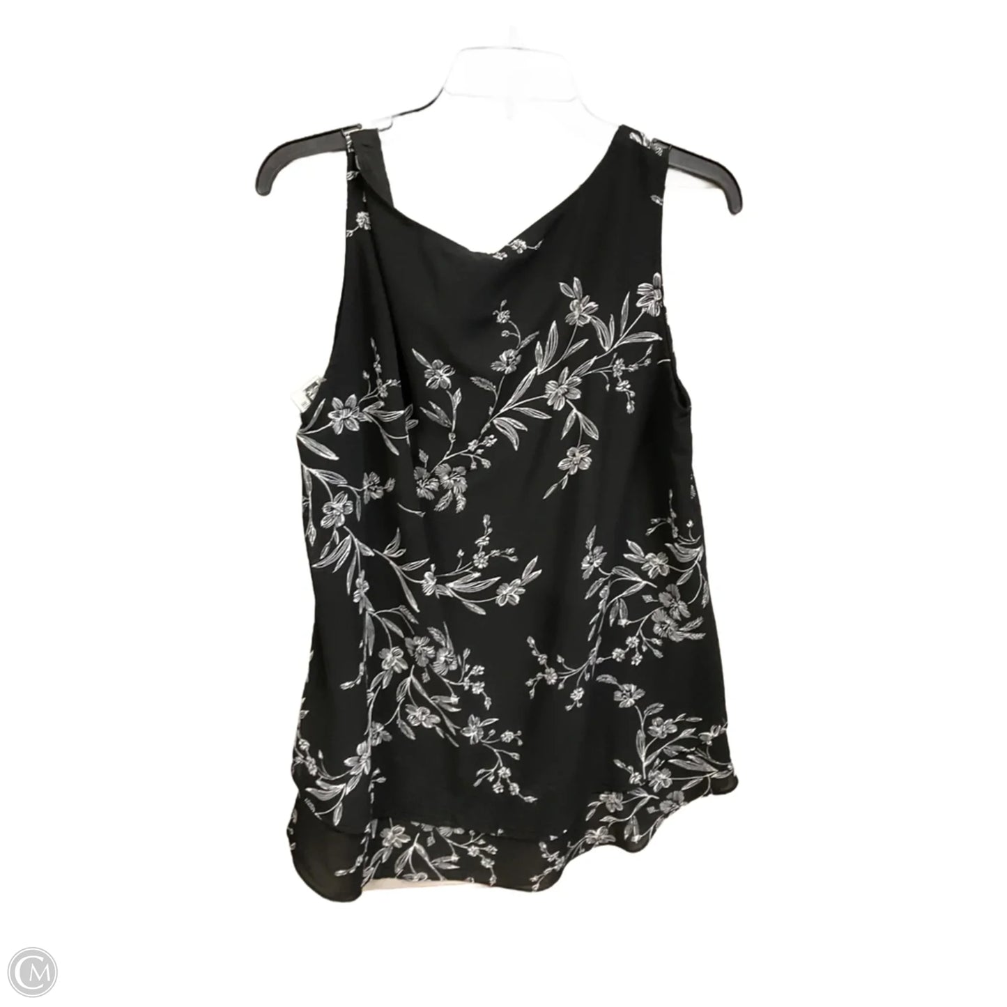 Top Sleeveless By Clothes Mentor In Black & White, Size: L