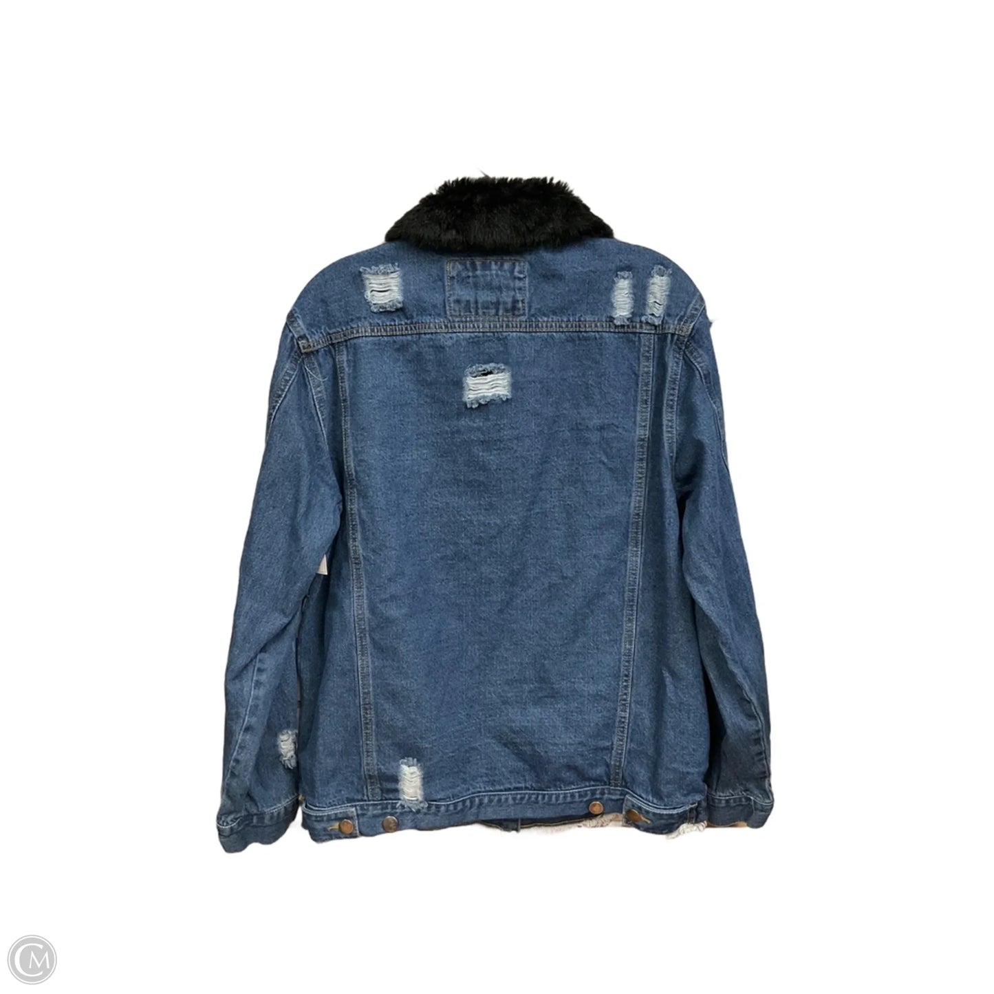 Jacket Denim By Clothes Mentor In Blue Denim, Size: 3x