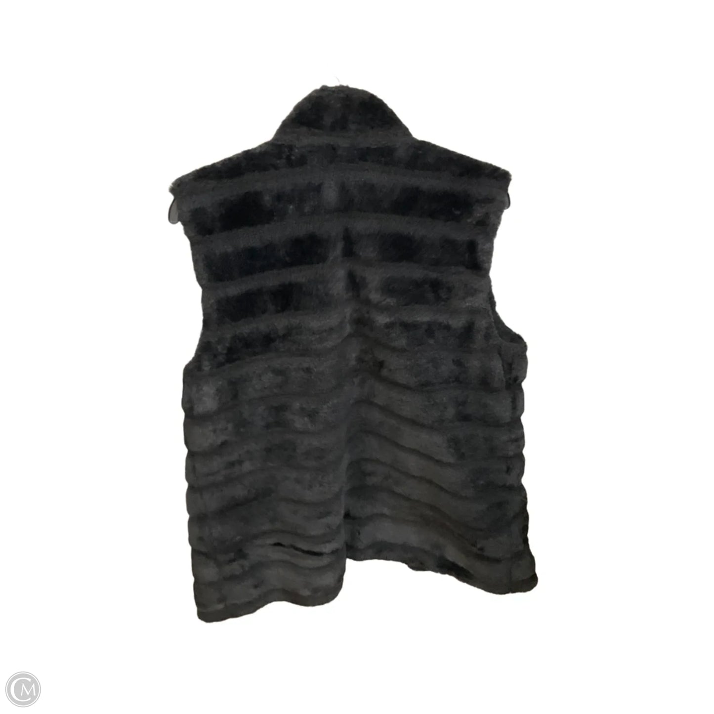 Vest Faux Fur & Sherpa By Talbots In Black, Size: S
