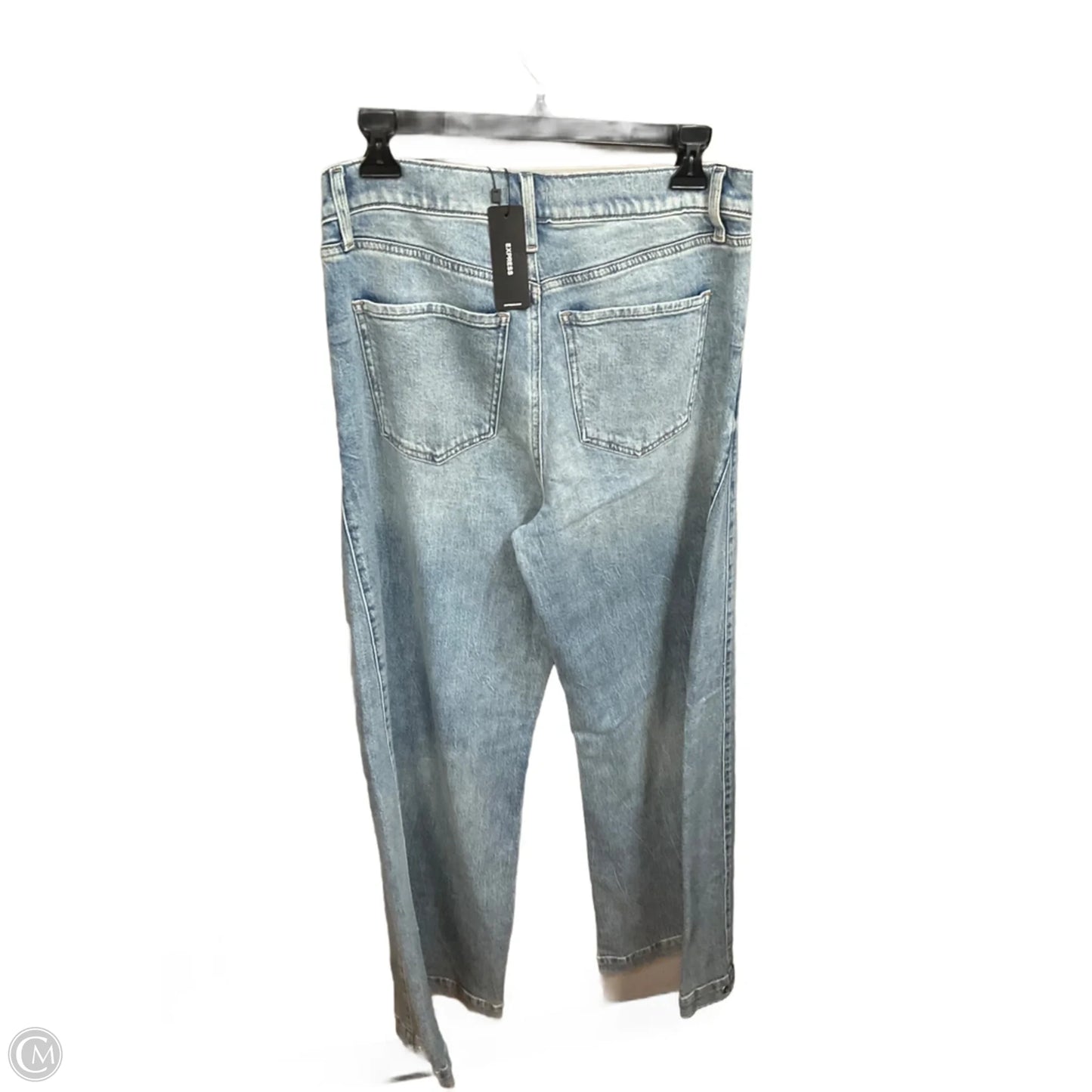 Jeans Wide Leg By Express In Blue Denim, Size: 8