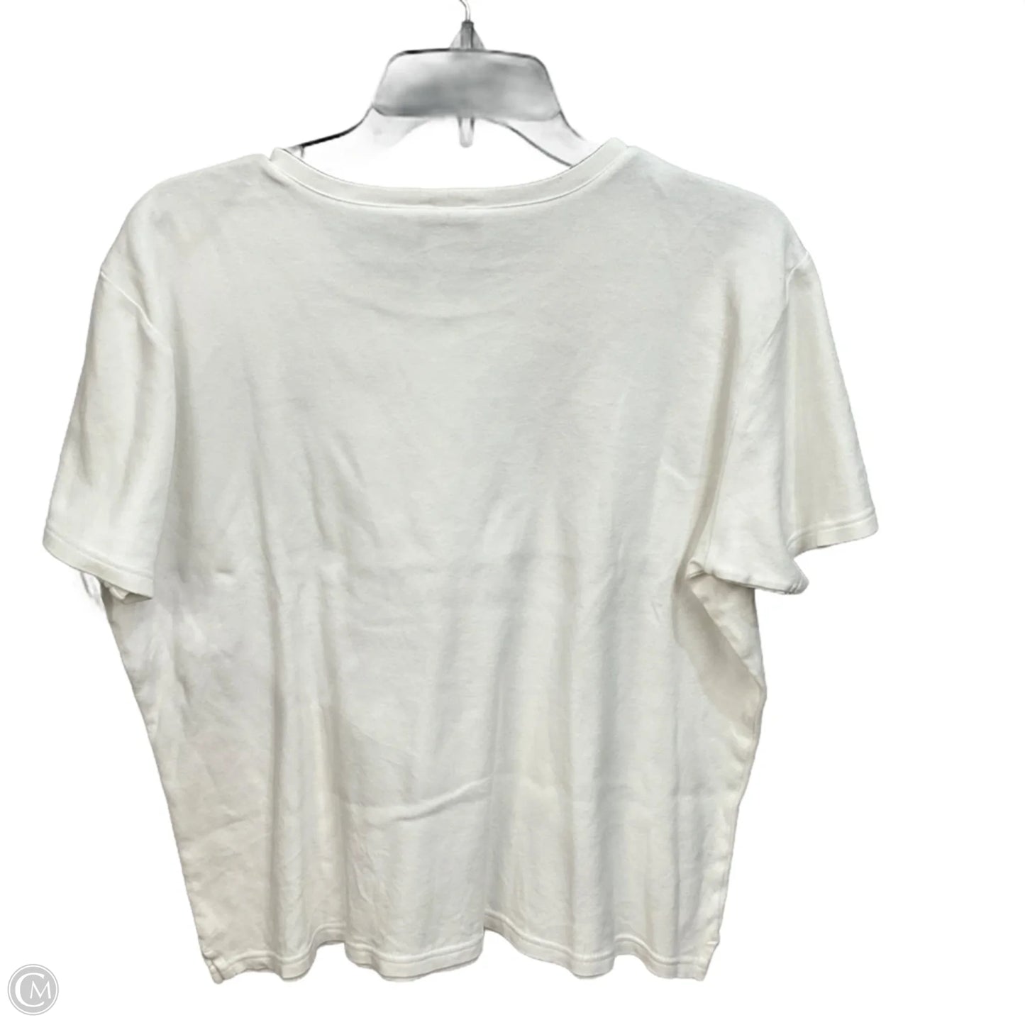 Top Short Sleeve Basic By Talbots In White, Size: M