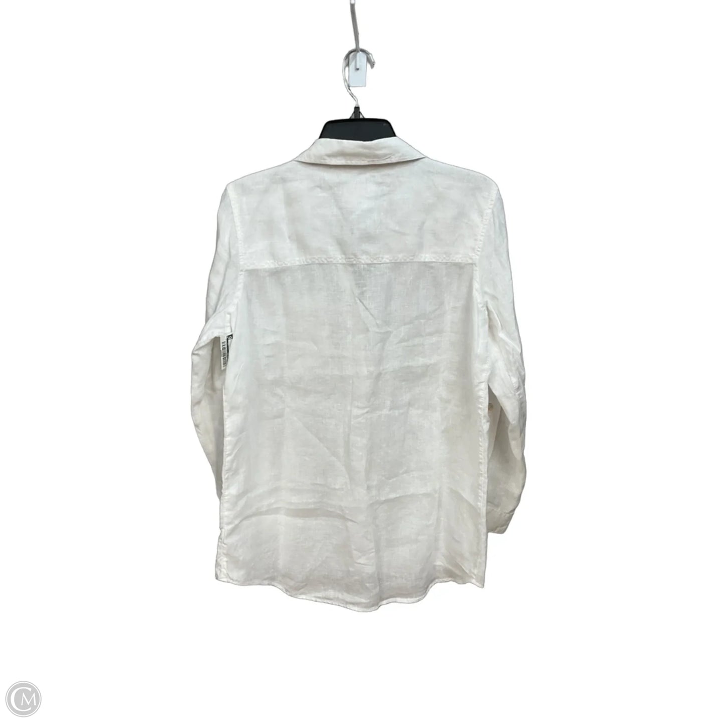 Blouse Long Sleeve By Sigrid Olsen In White, Size: M