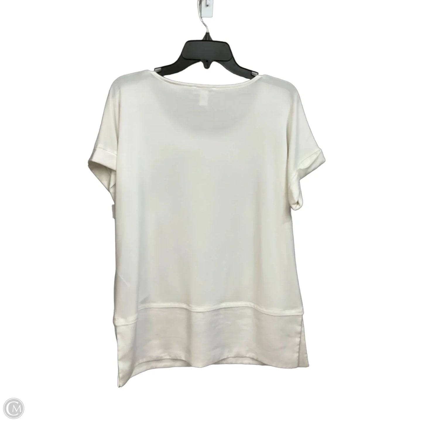 Top Short Sleeve By Calvin Klein In White, Size: M