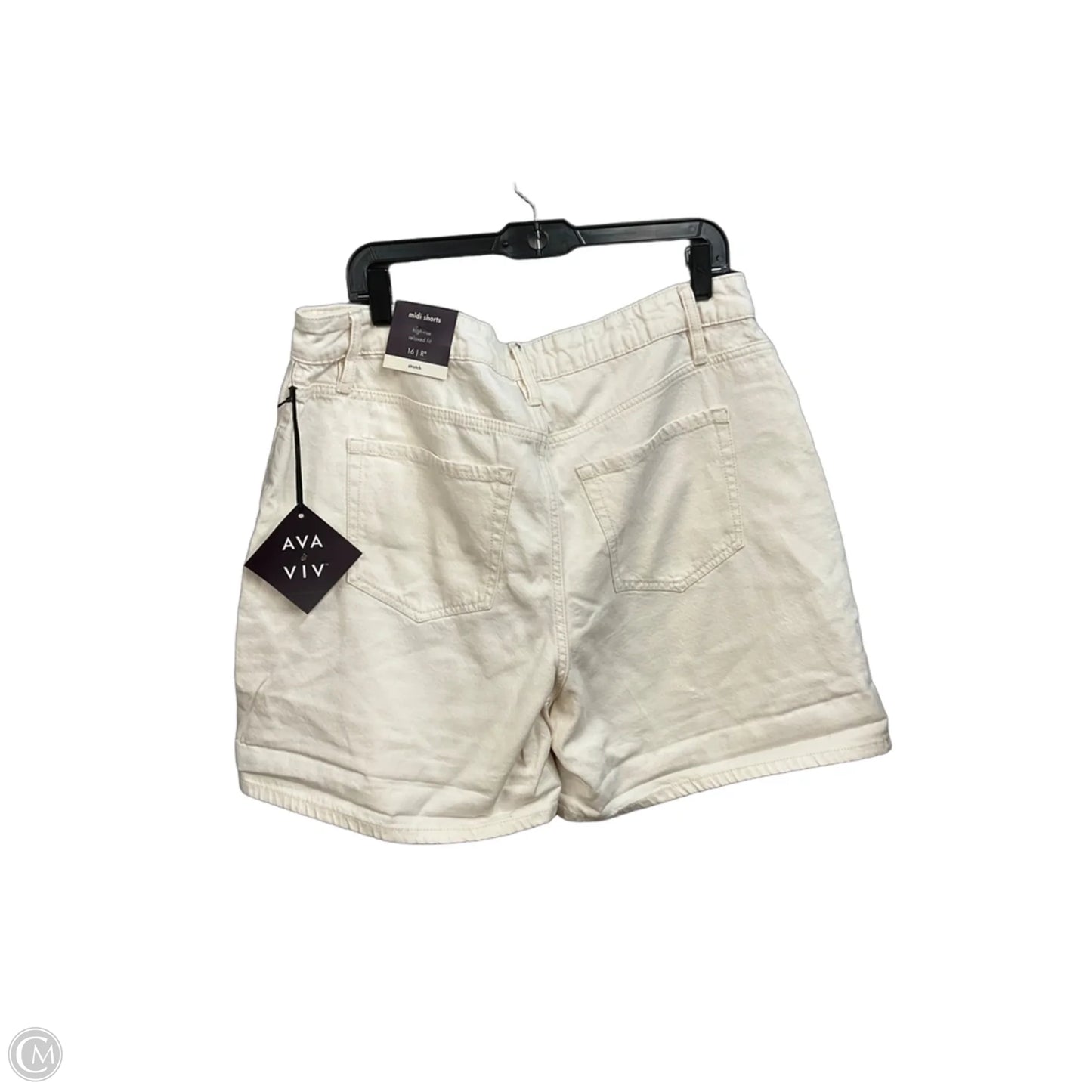 Shorts By Ava & Viv In White, Size: 16